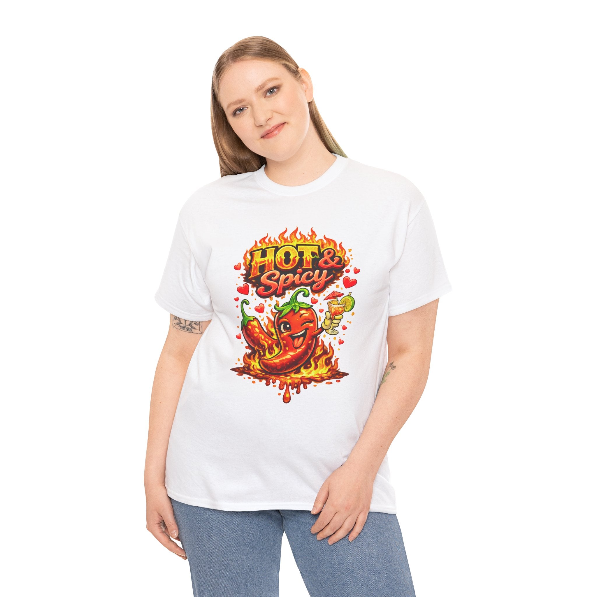 Hot & Spicy Pepper Shirt, Funny Chili Graphic Tee, Cute Food Lover T-Shirt, Spicy Gift