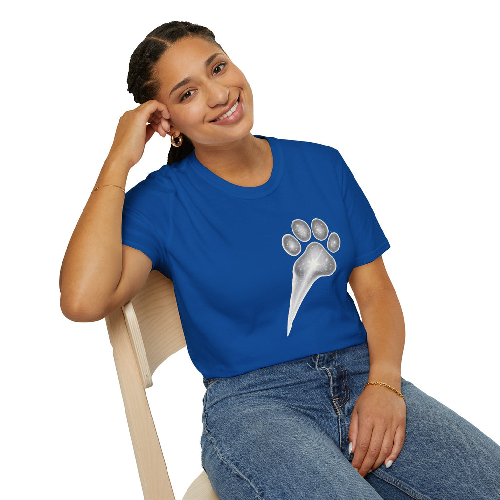 Cat Paw Meteor T-Shirt - Minimalist Paw Print Meteor Design