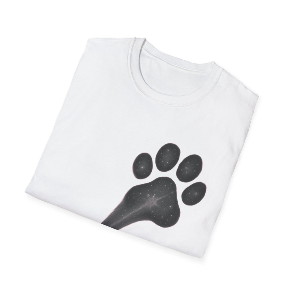 Minimal Paw Print T-Shirt, Dog Lover Tee, Aesthetic Pet Shirt, Paw Comet Design