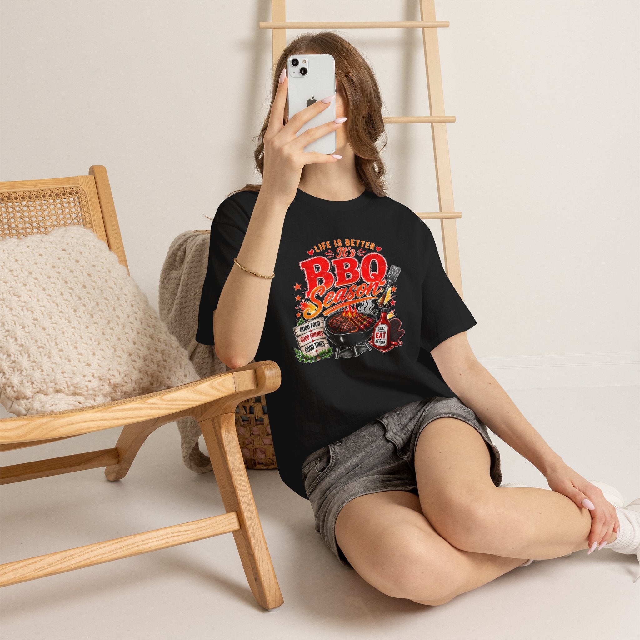 BBQ Season T-Shirt | Life Is Better It's BBQ Season Tee | Funny Grill Shirt | Summer Cookout Shirt | Barbecue Lover Gift | Backyard BBQ Tee