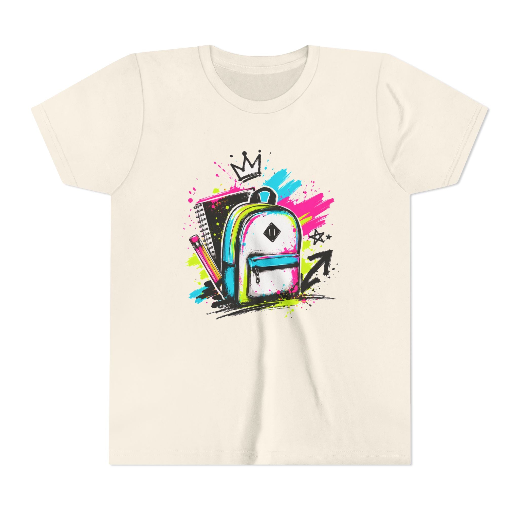 Back to School Kids T-Shirt | Graffiti Backpack Graphic Tee | First Day of School Shirt | Boys Girls Youth Tee