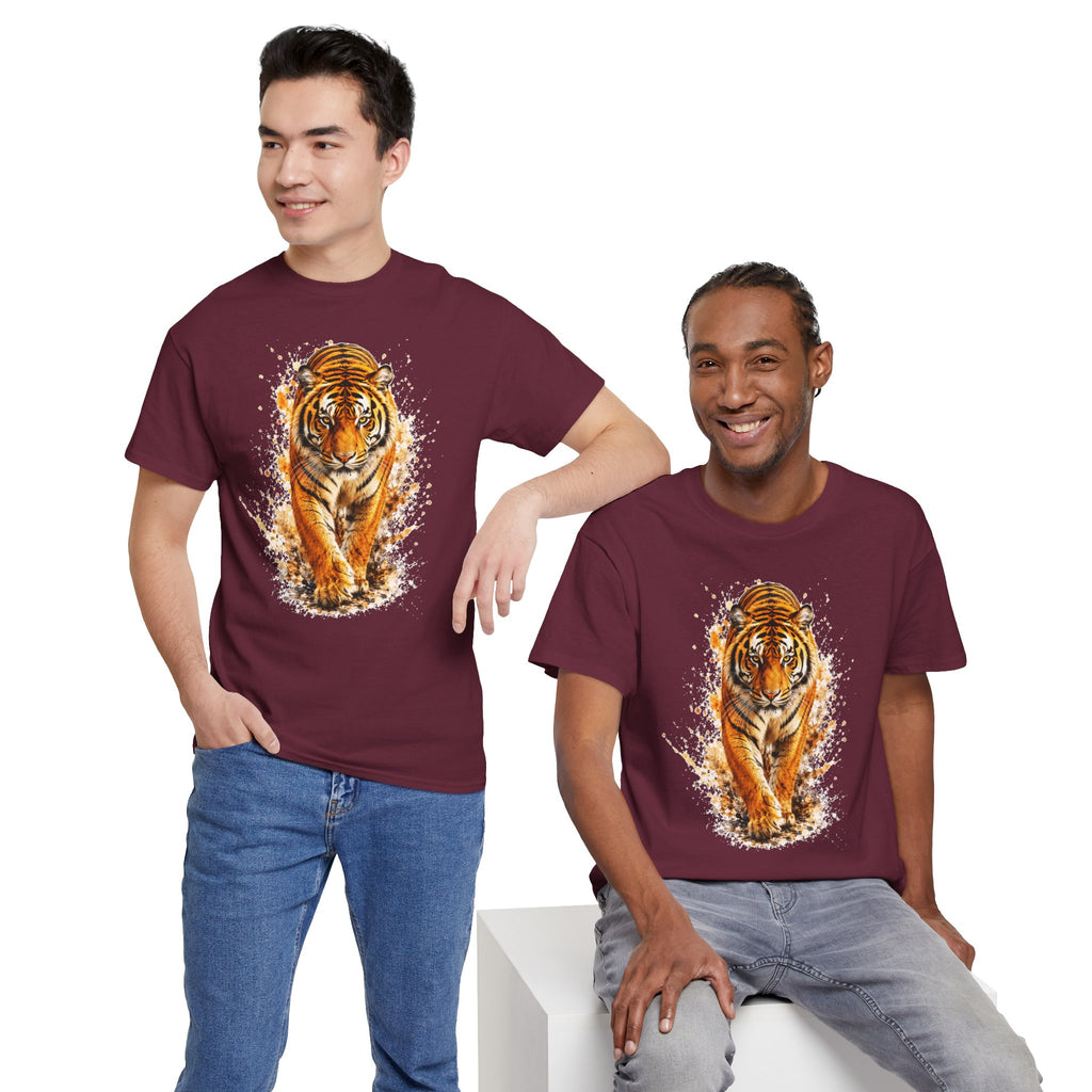 Majestic Tiger T-Shirt, Watercolor Tiger Graphic Tee, Unisex Wildlife Shirt, Tiger Lover Gift, Animal Art Tee