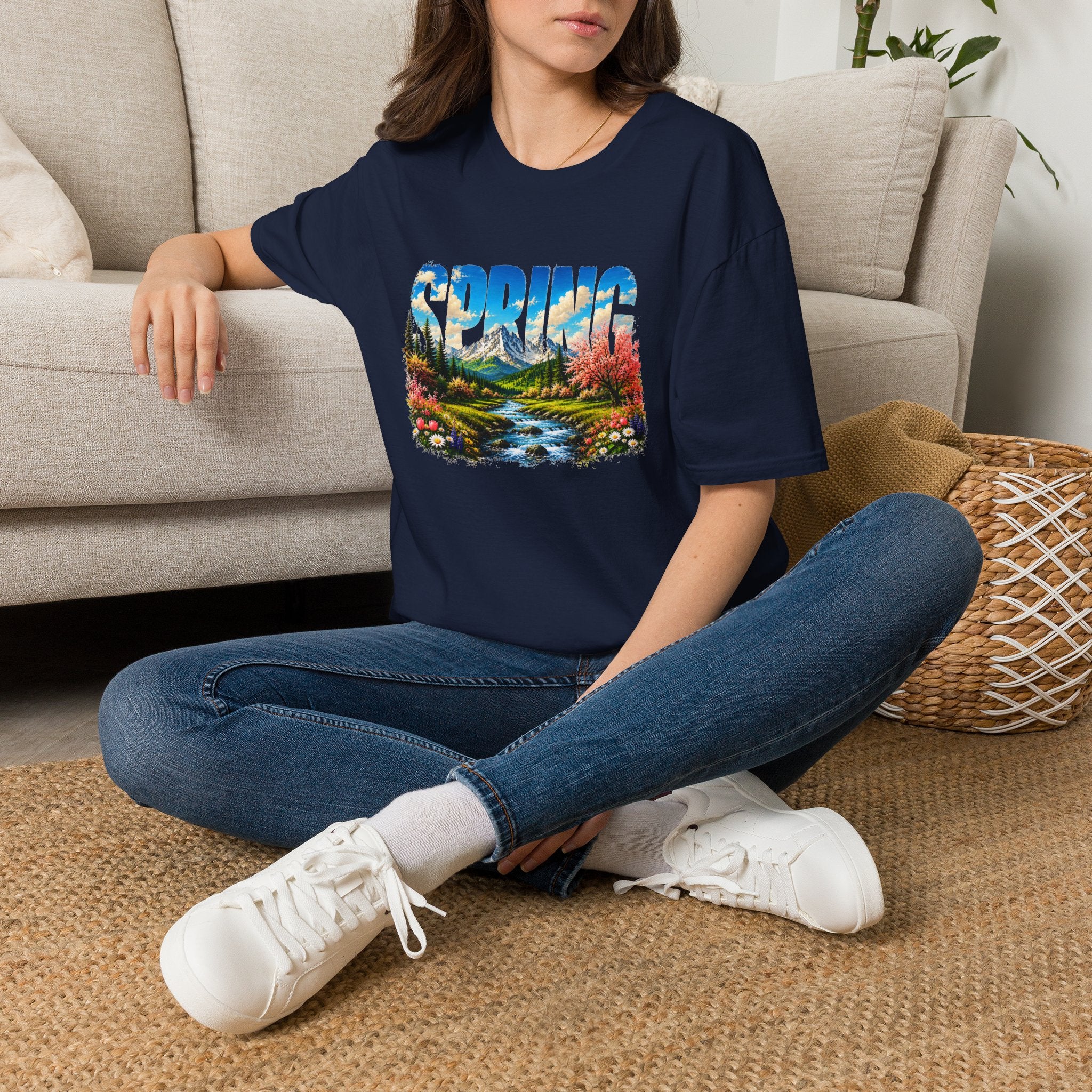 Spring Mountain T Shirt Scenic Landscape Tee