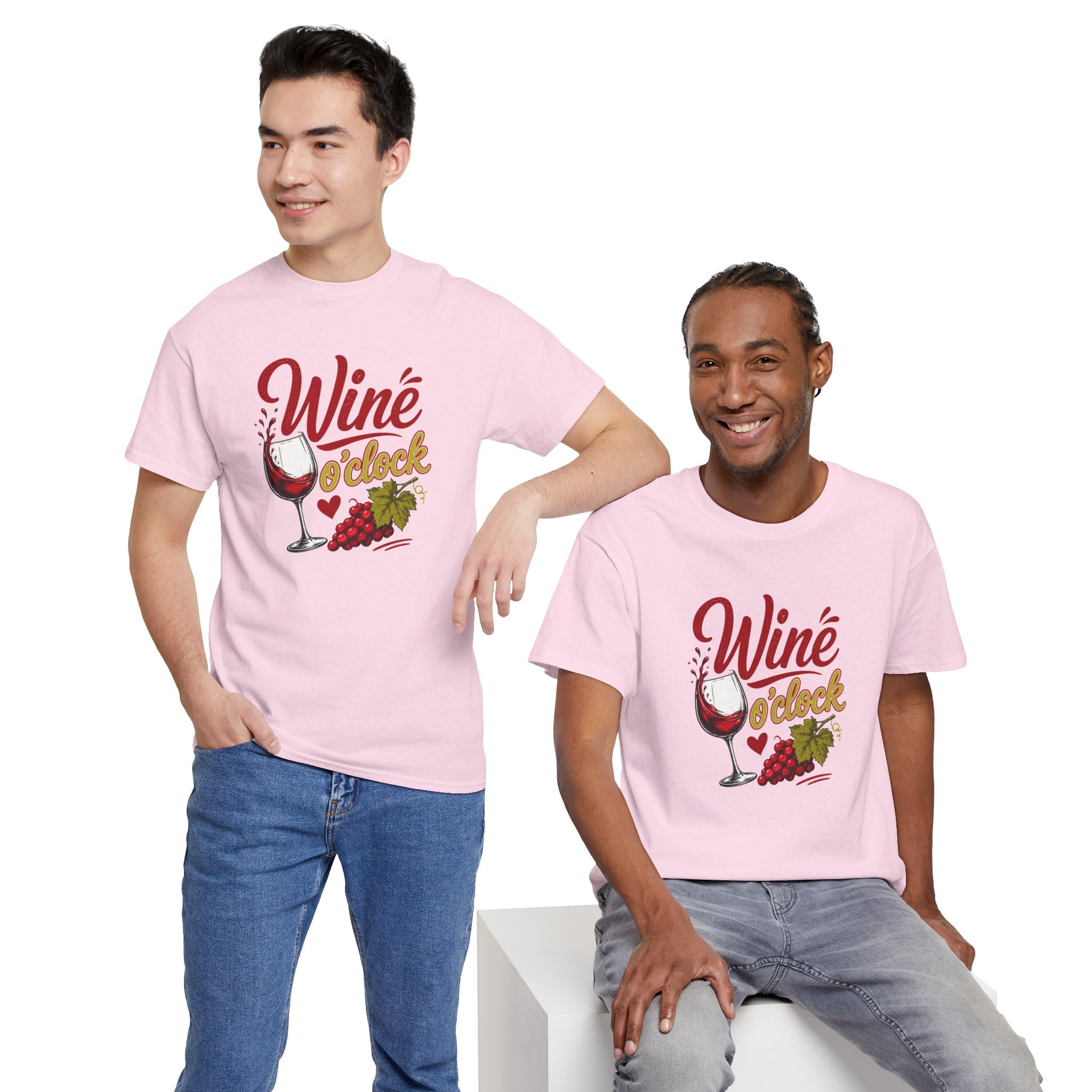 Wine T-Shirt - "Wine O'Clock" Graphic Tee for Wine Lovers