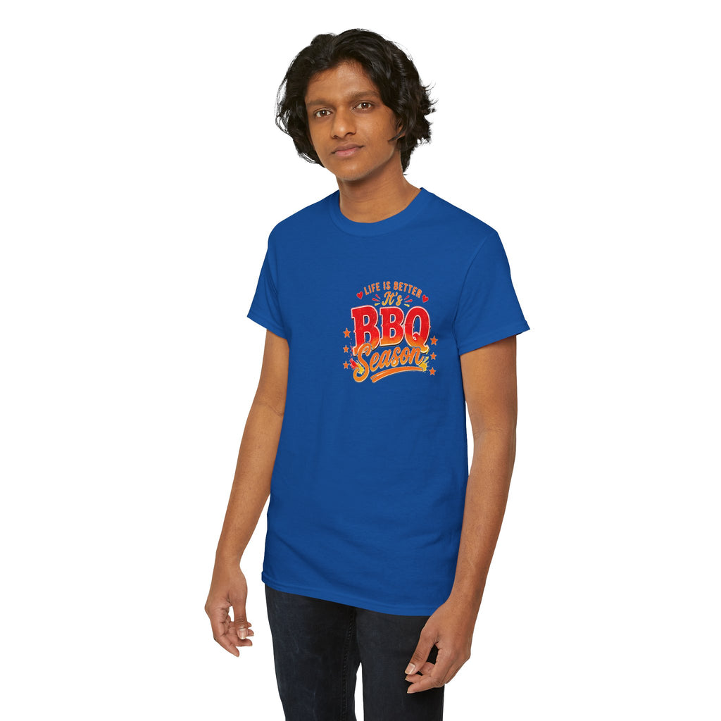 BBQ Season T-Shirt | Life Is Better It's BBQ Season Tee | Funny Grill Shirt | Summer Cookout Tee | Barbecue Lover Gift | Backyard BBQ Shirt