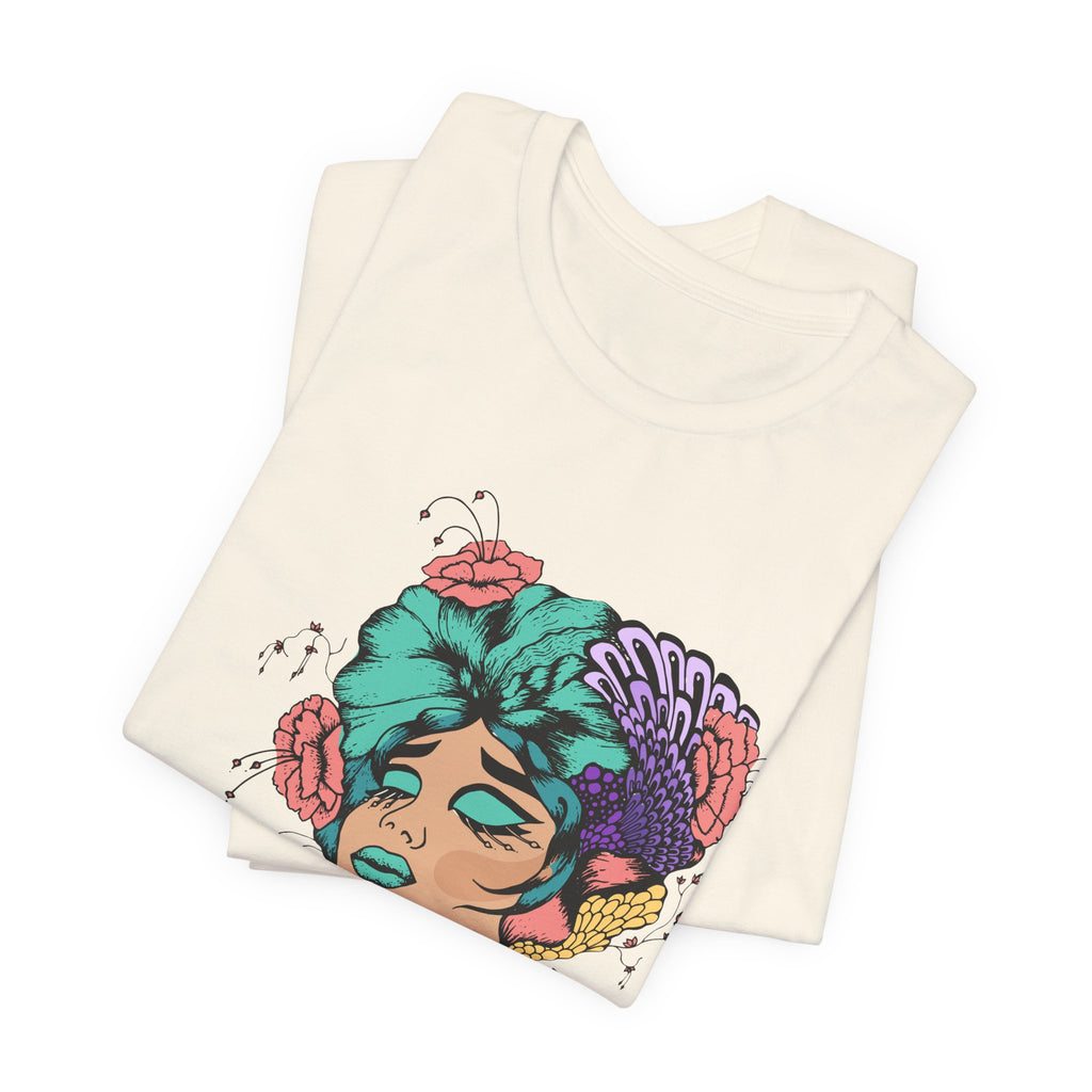 I Have Only You Floral Portrait Tee — Retro Femme Graphic T-Shirt