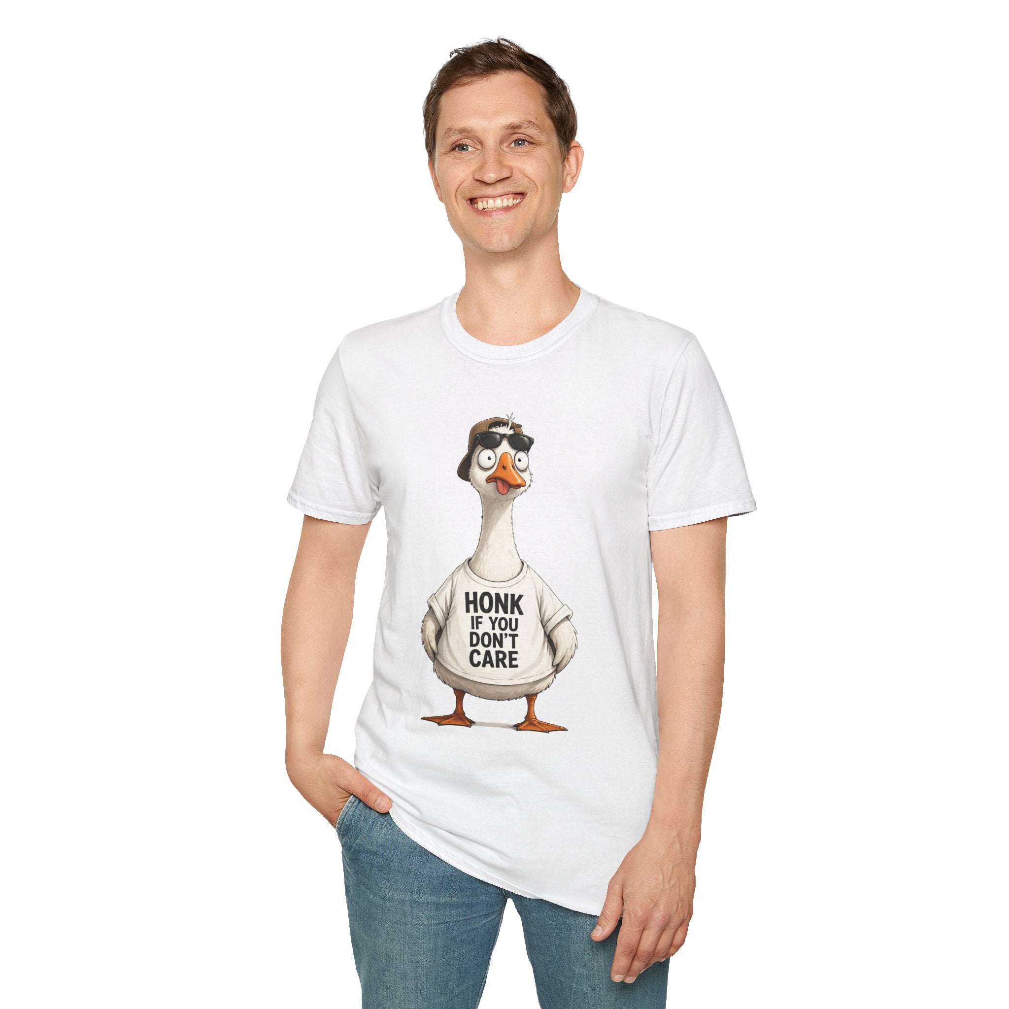 Funny Goose Shirt Honk If You Don’t Care T-Shirt Meme Graphic Tee Unisex Funny Animal Shirt Sarcastic Humor Gift Casual Tee
