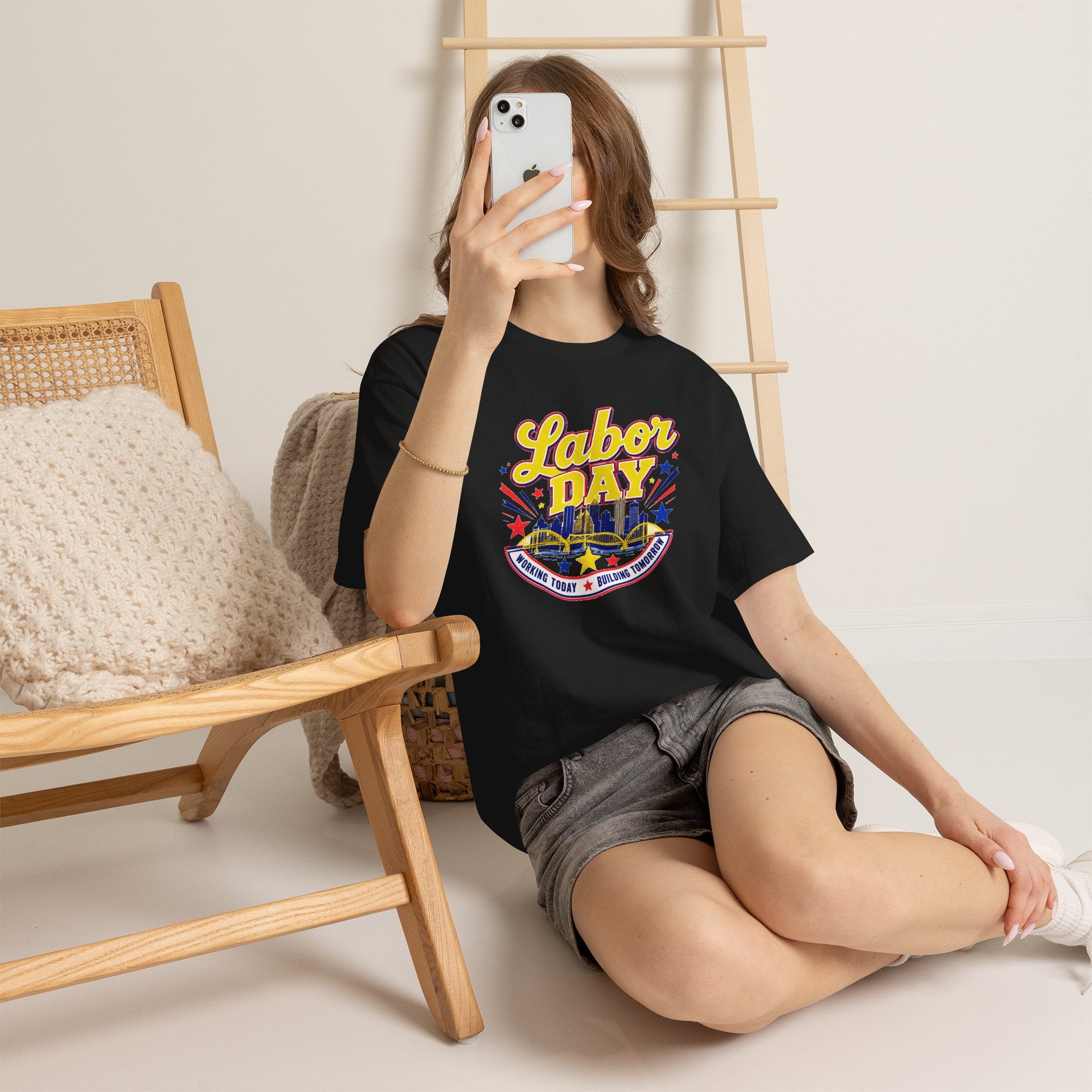 Labor Day Shirt, Retro Patriotic Tee, Vintage Labor Day T-Shirt, USA Stars and Stripes Shirt, American Worker Gift