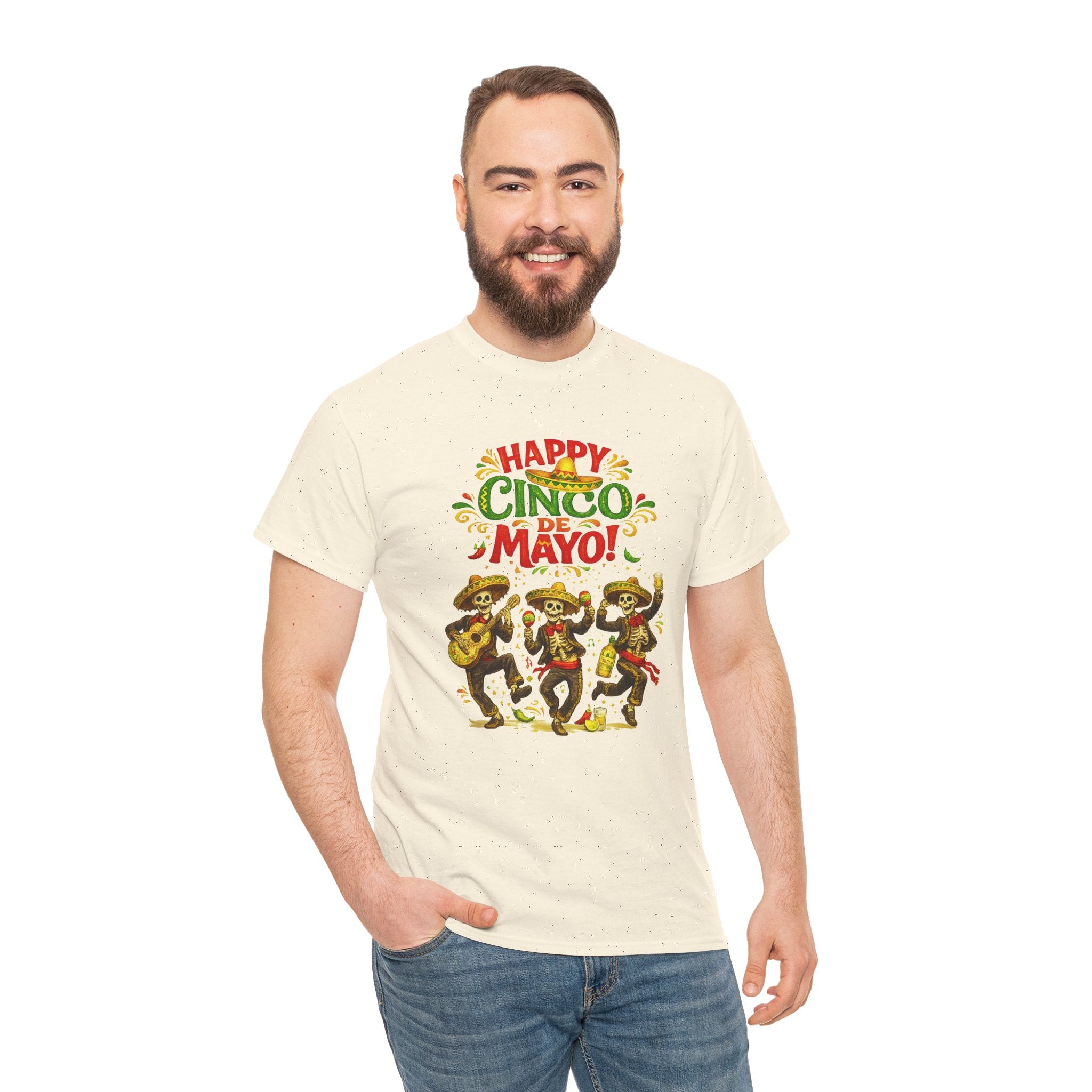 Cinco De Mayo Shirt, Happy Cinco De Mayo Tee, Dancing Skeleton Fiesta Shirt, Funny Mexican Party T-Shirt
