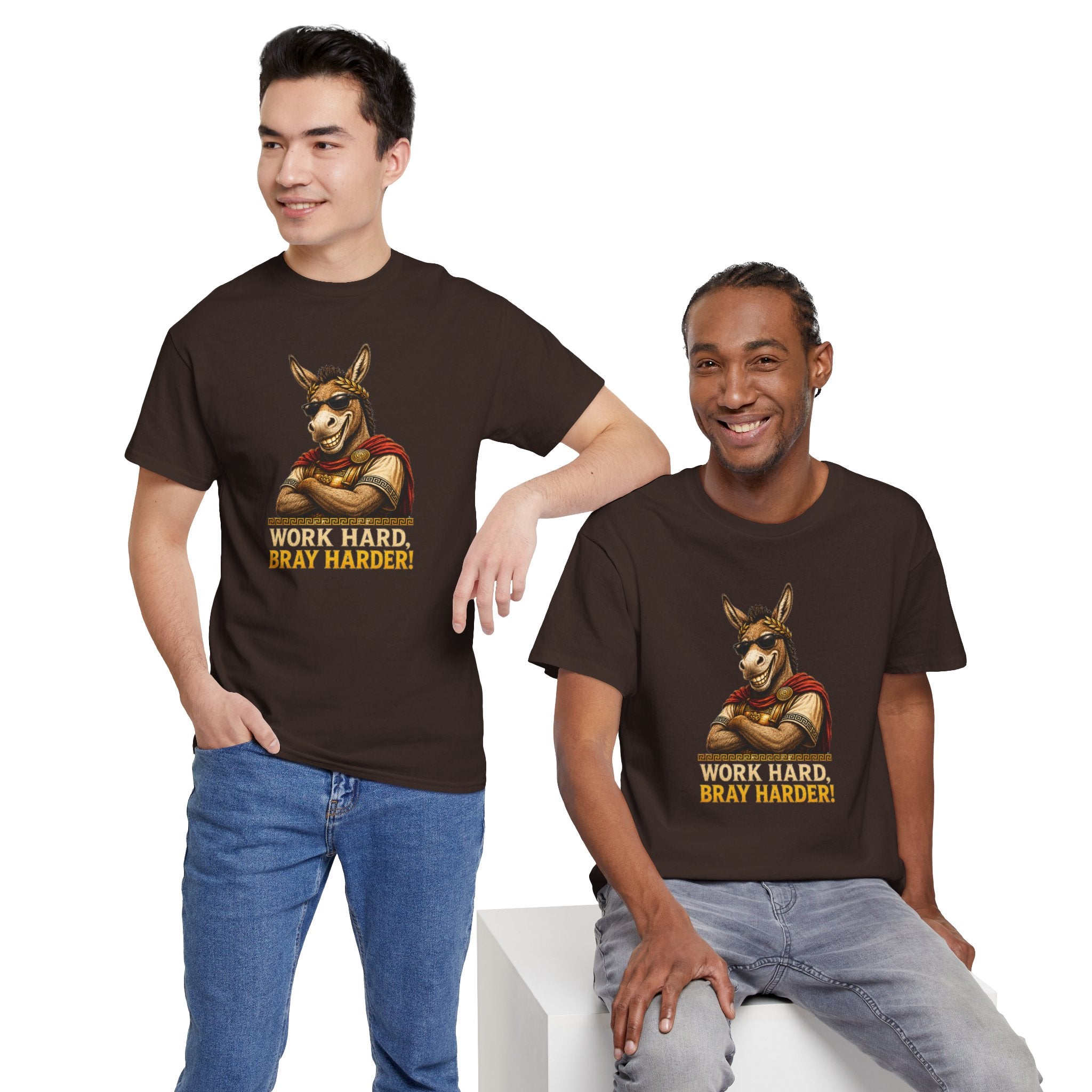 Work Hard Bray Harder T‑Shirt — Funny Donkey Motivational Tee