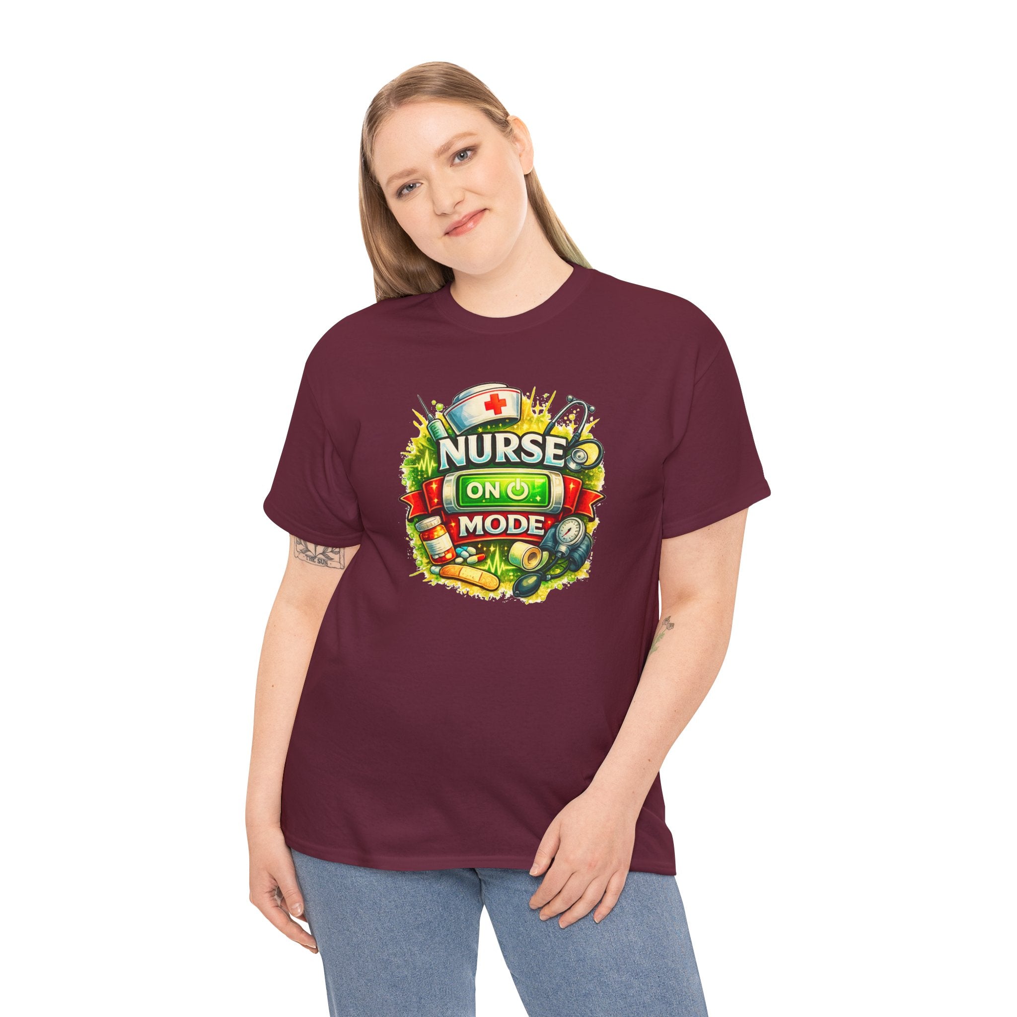 Nurse On Mode T-Shirt — Graphic Nursing Tee for Nurses & Healthcare Workers