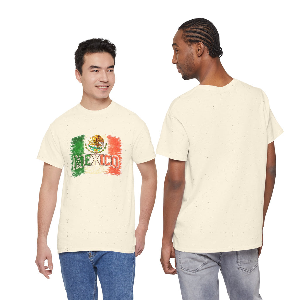 Mexico Flag Vintage T-Shirt — Distressed Mexican Emblem Tee