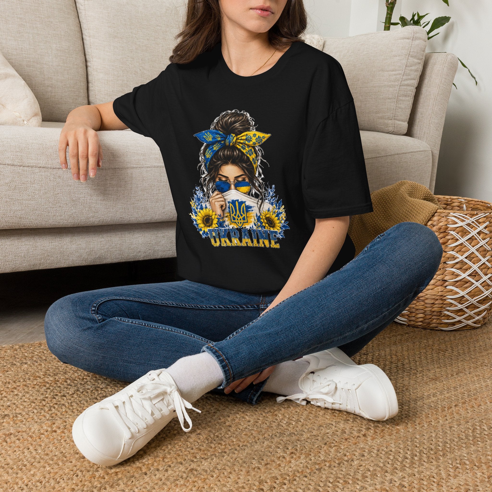 Ukraine Sunflower Bandana T-Shirt — Stylish Patriotic Graphic Tee