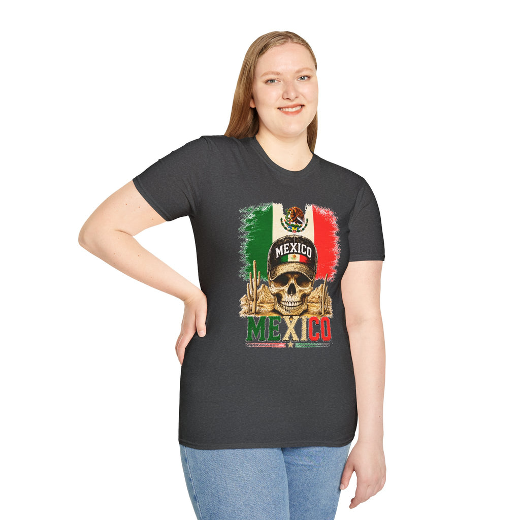 Mexico Flag Skull T-Shirt, Vintage Mexican Skull Shirt, Dia De Los Muertos Tee, Patriotic Mexico Graphic Tee, Gift for Men Women