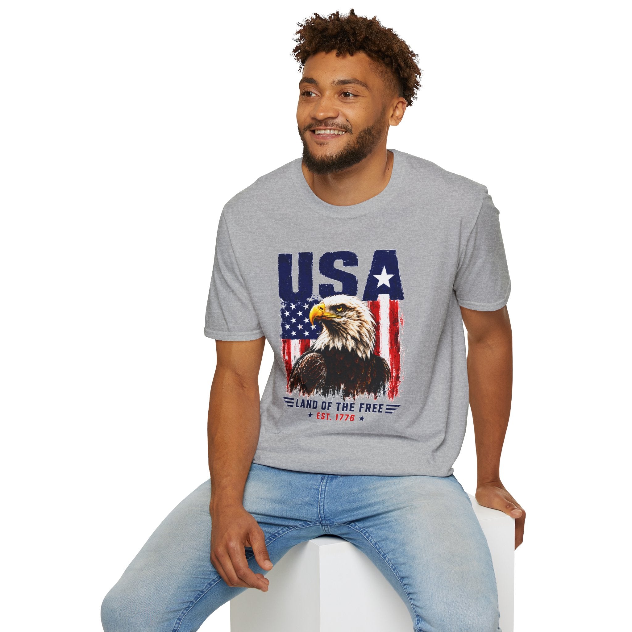 USA Eagle T-Shirt — Patriotic American Flag Graphic Tee (Land of the Free)