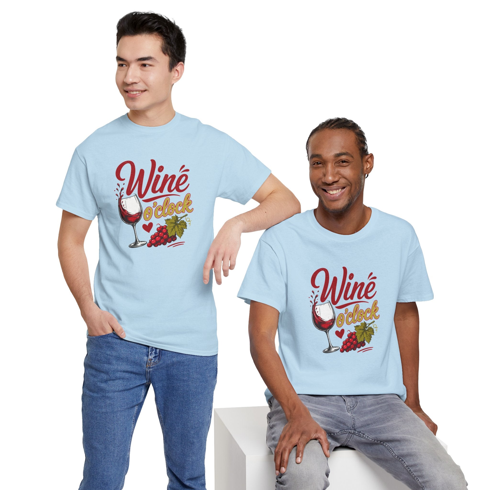 Wine T-Shirt - "Wine O'Clock" Graphic Tee for Wine Lovers