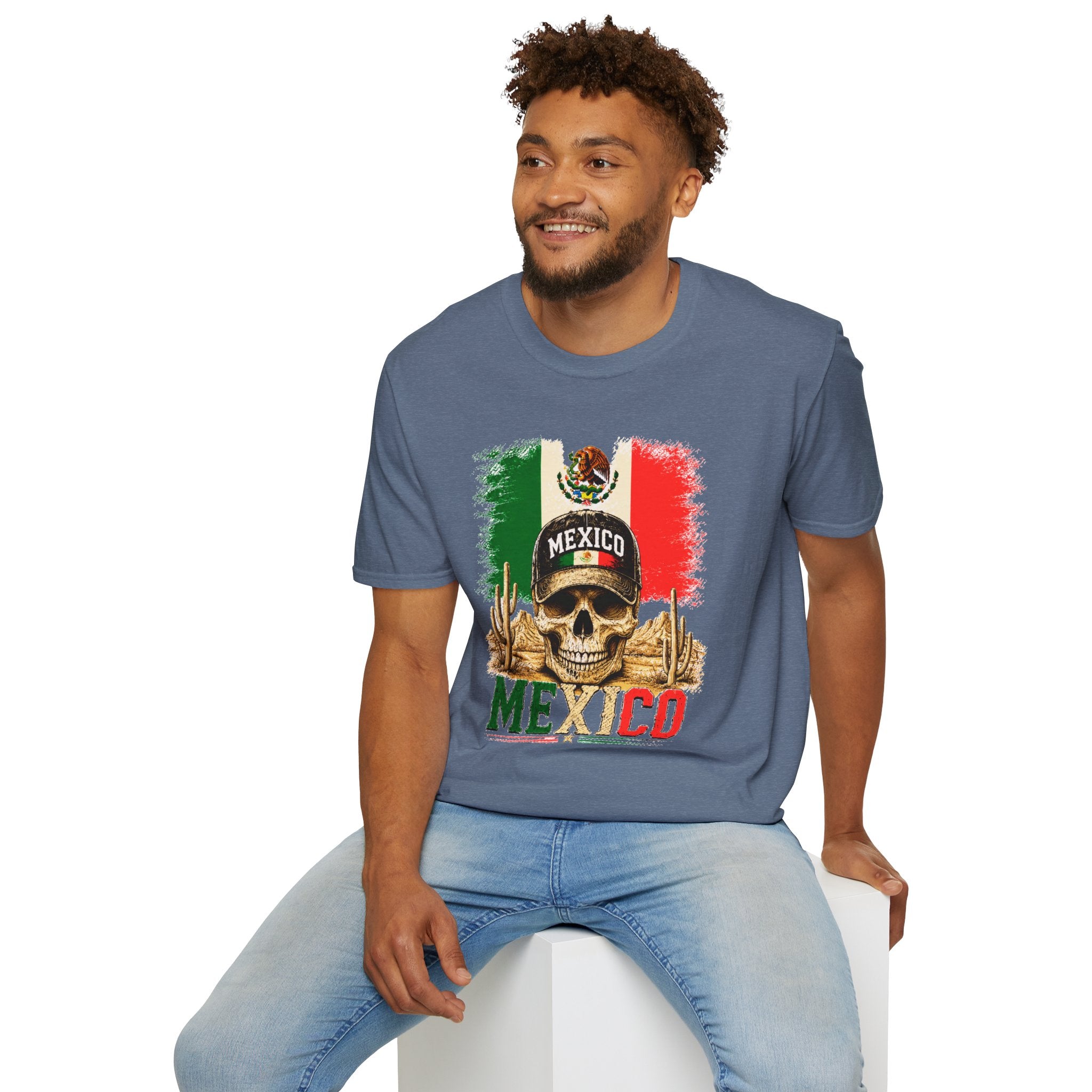 Mexico Flag Skull T-Shirt, Vintage Mexican Skull Shirt, Dia De Los Muertos Tee, Patriotic Mexico Graphic Tee, Gift for Men Women
