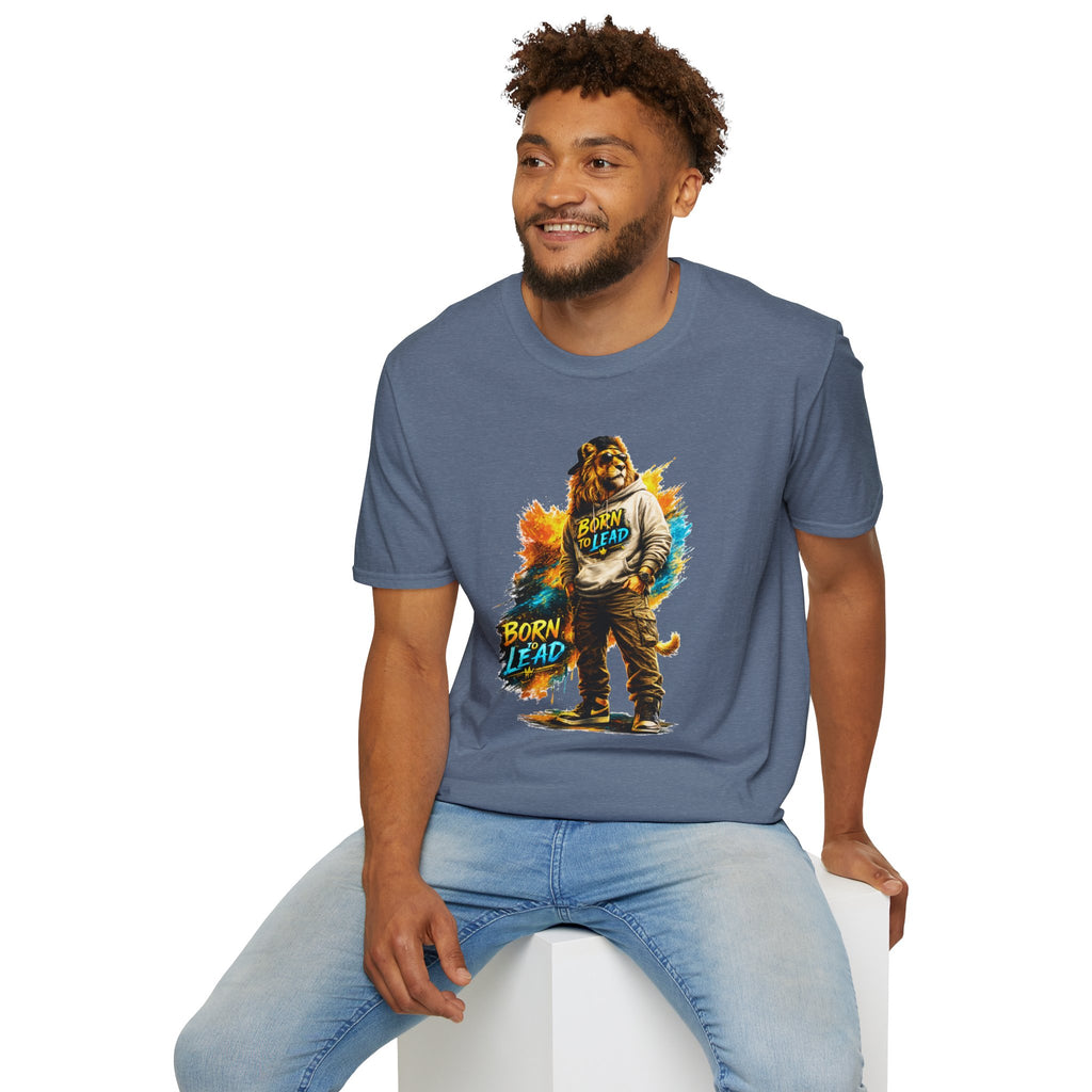 Lion 'Born to Lead' Graphic T‑Shirt — Inspirational Animal Leadership Tee