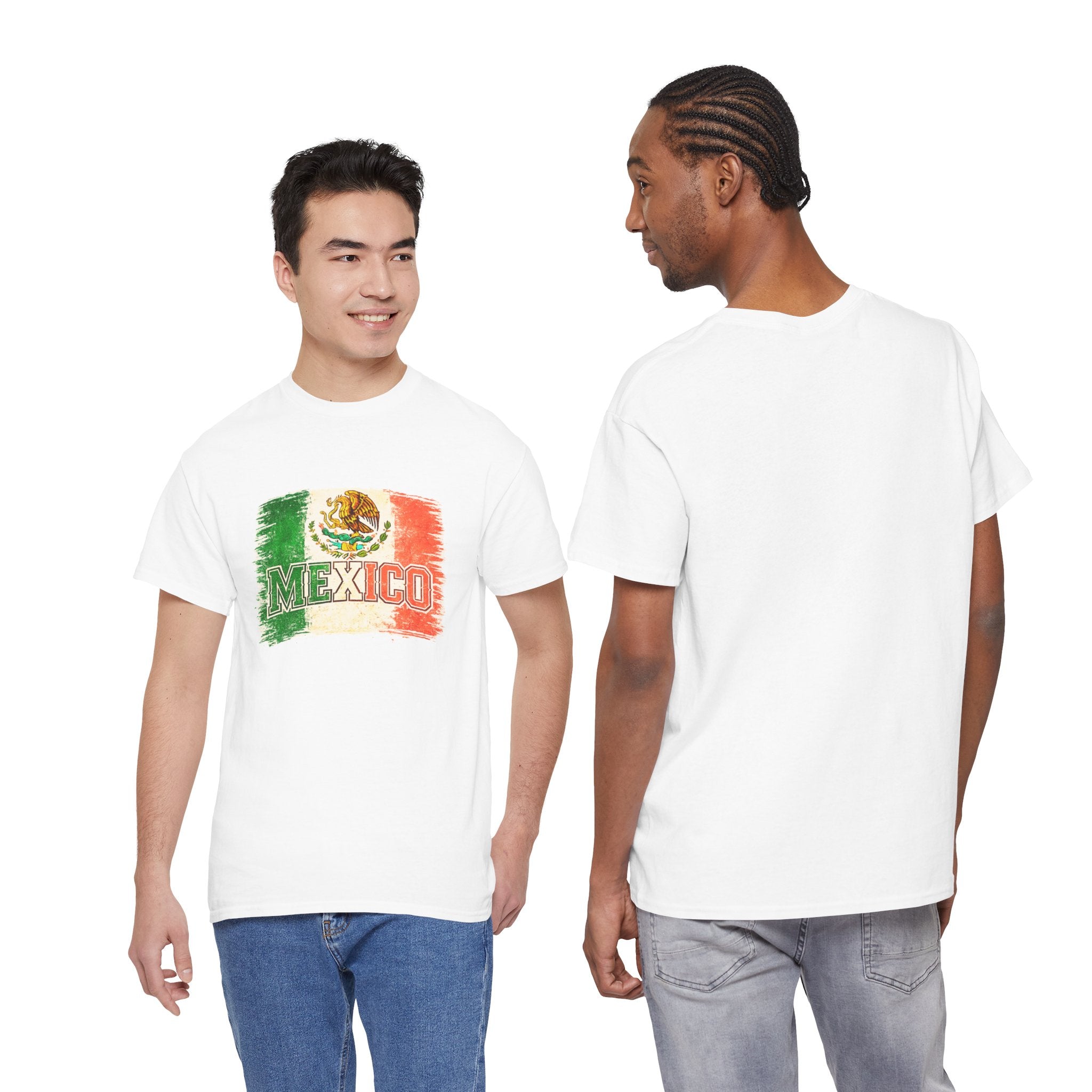 Mexico Flag Vintage T-Shirt — Distressed Mexican Emblem Tee