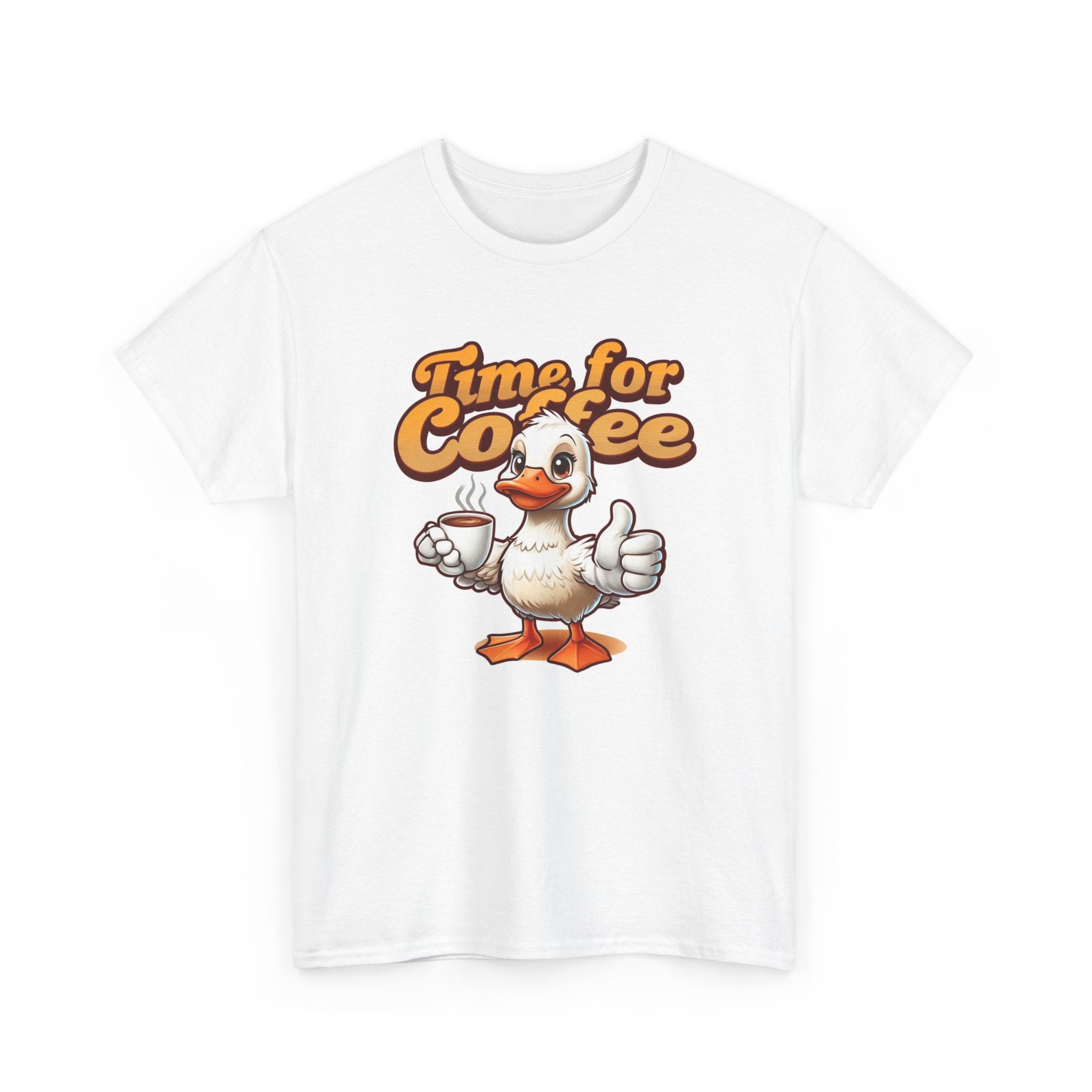 Time for Coffee Duck Shirt, Funny Duck T-Shirt, Cute Animal Graphic Tee, Coffee Lover Shirt, Unisex Funny Tee, Gift Idea