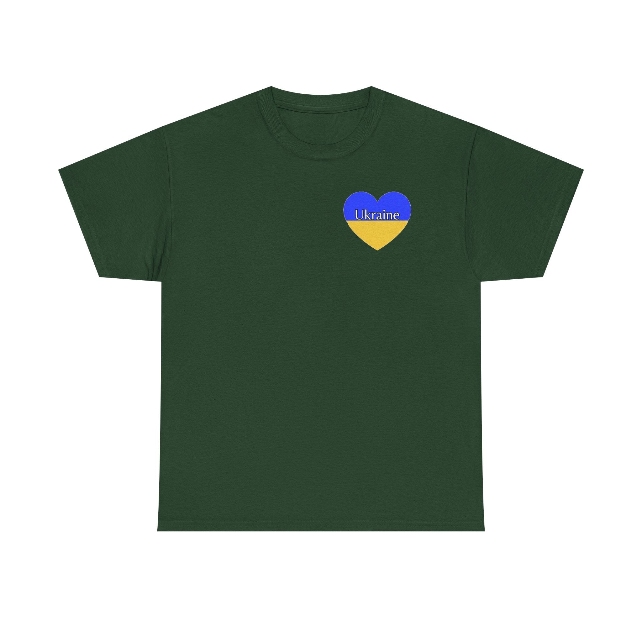 Love Ukraine T-Shirt — Heartbeat Blue & Yellow Support Tee