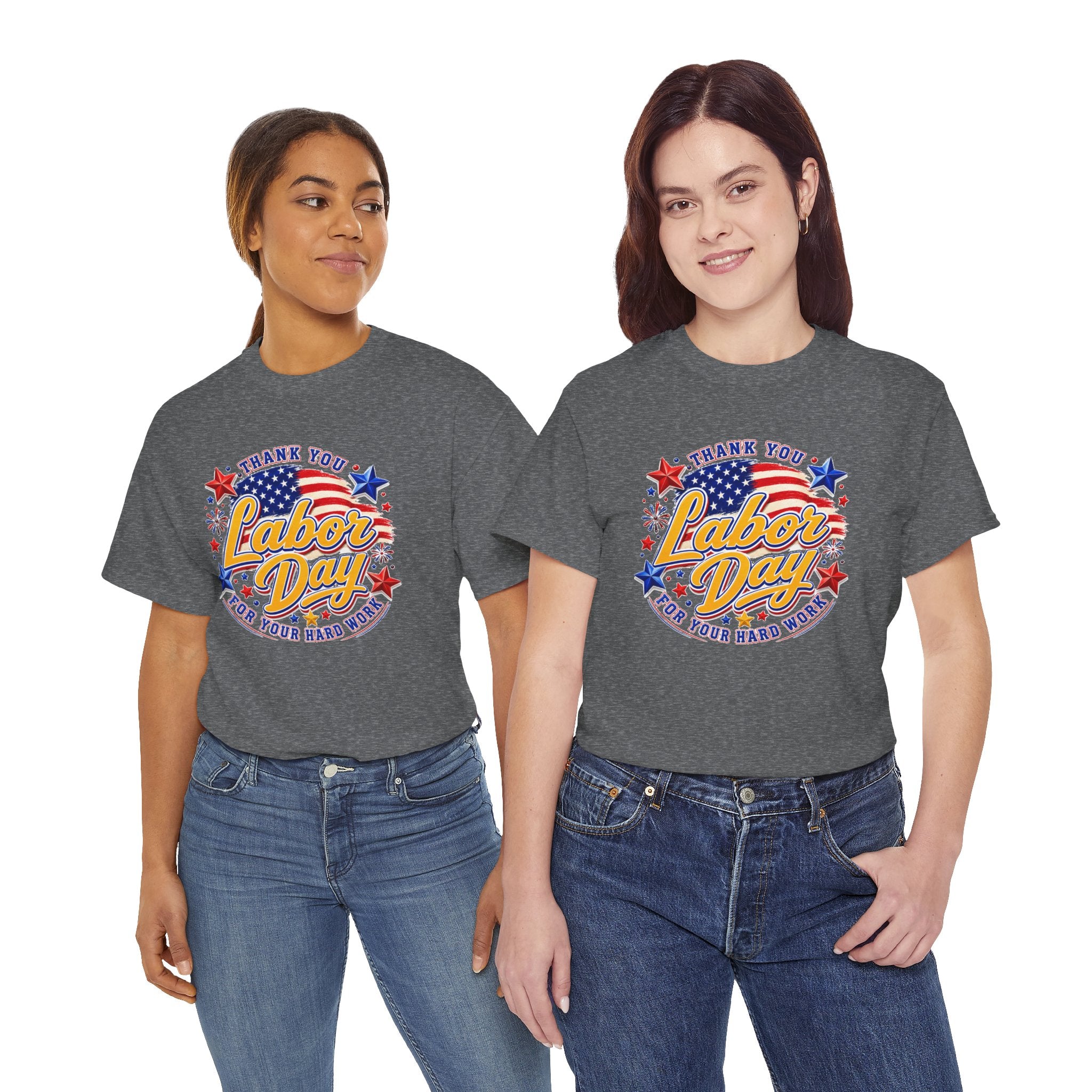 Labor Day T-Shirt — "Thank You Labor Day For Your Hard Work" Patriotic Holiday Tee