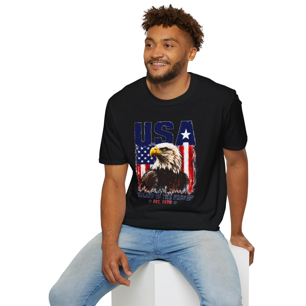 USA Eagle T-Shirt — Patriotic American Flag Graphic Tee (Land of the Free)