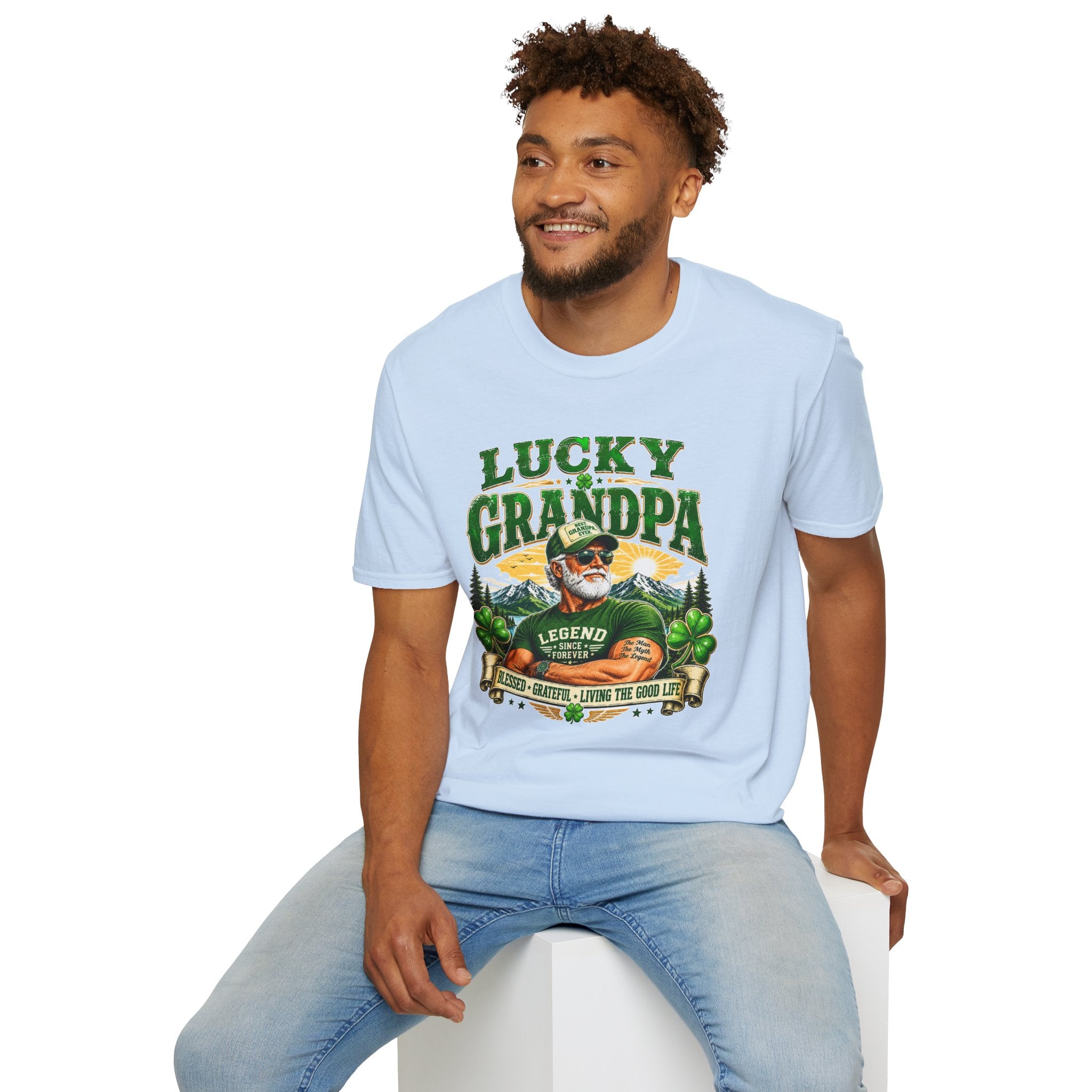 Lucky Grandpa T-Shirt | Funny Grandpa Gift | Vintage Lucky Grandfather Shirt | St. Patrick's Day Tee | Gift for Grandpa | Lucky Irish Tee