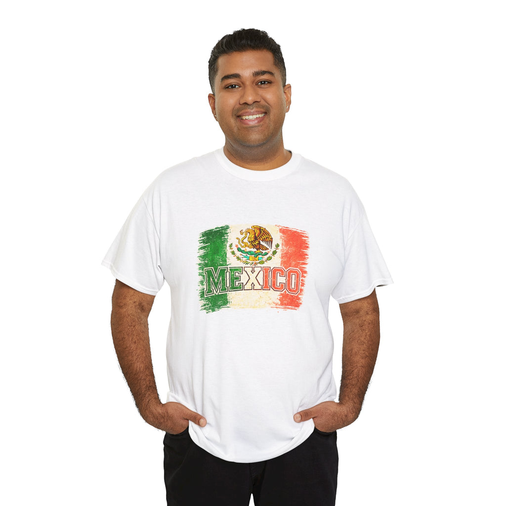 Mexico Flag Vintage T-Shirt — Distressed Mexican Emblem Tee