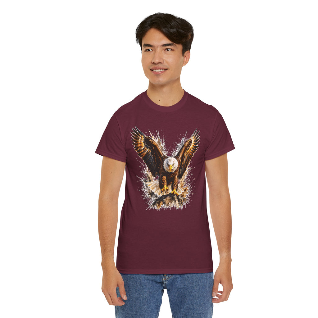 Majestic Bald Eagle T-Shirt, Eagle Graphic Tee, Patriotic Wildlife Shirt, Unisex Bird Lover Tee, American Eagle Gift