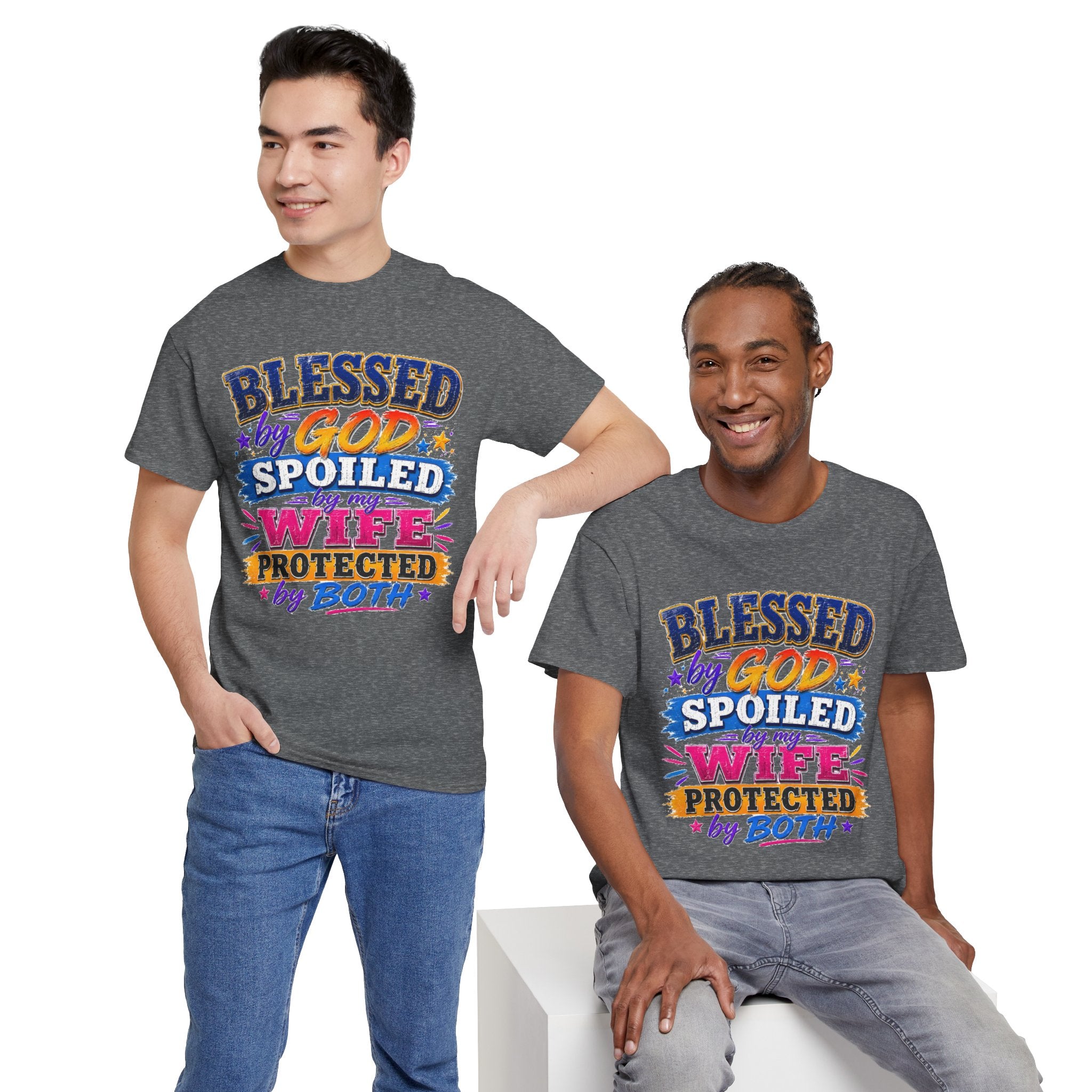 Blessed by God, Spoiled by My Wife – Men’s Graphic Tee