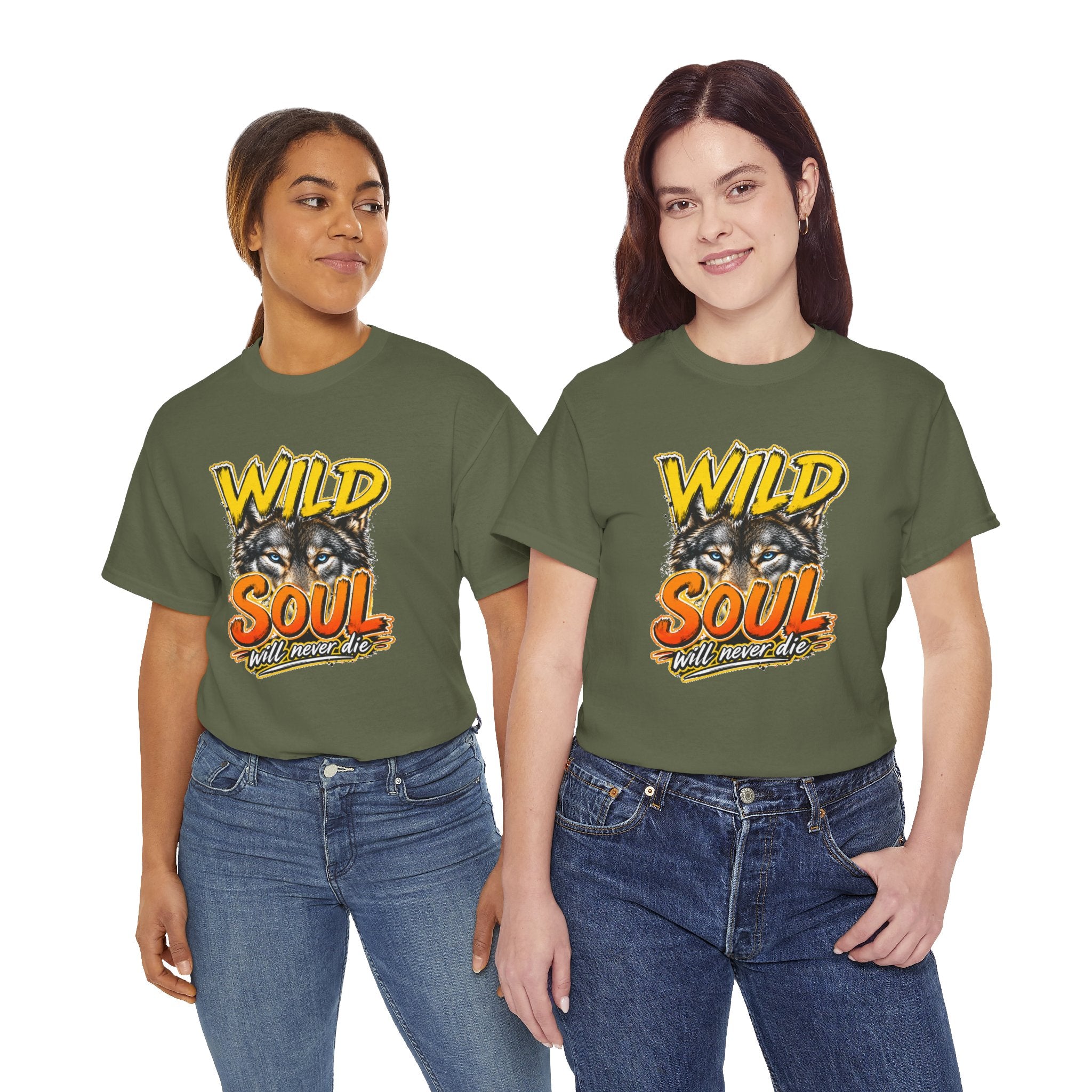 Wolf 'Wild Soul' Graphic Tee – Bold Wildlife Shirt for Nature Lovers