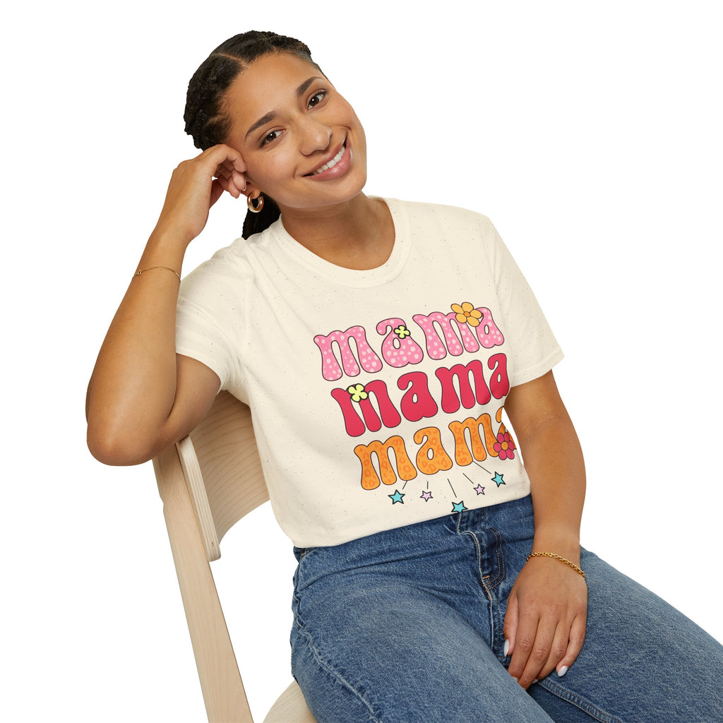 Mama Shirt, Retro Mama Tee, Cute Mom Shirt, Mother's Day Gift, Floral Mama Shirt, Trendy Mom T-Shirt