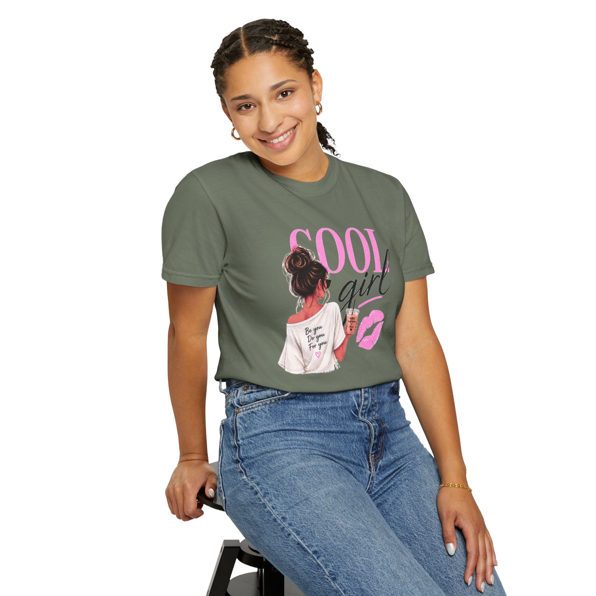 Cool Girl Graphic T‑Shirt — Pink Lip Print Casual Tee