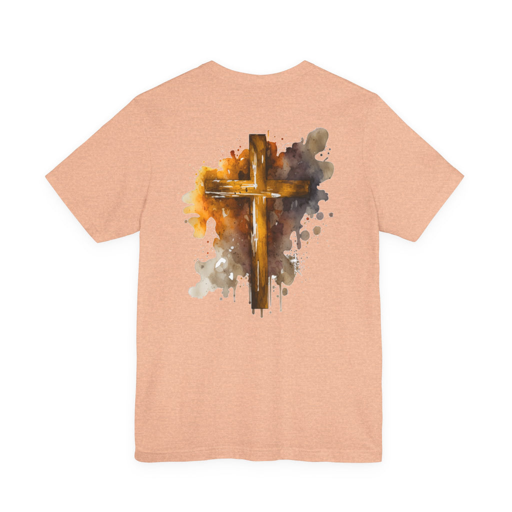 Christian Cross T-Shirt, Watercolor Faith Tee, Religious Shirt, Minimalist Christian Gift, Unisex Graphic Tee