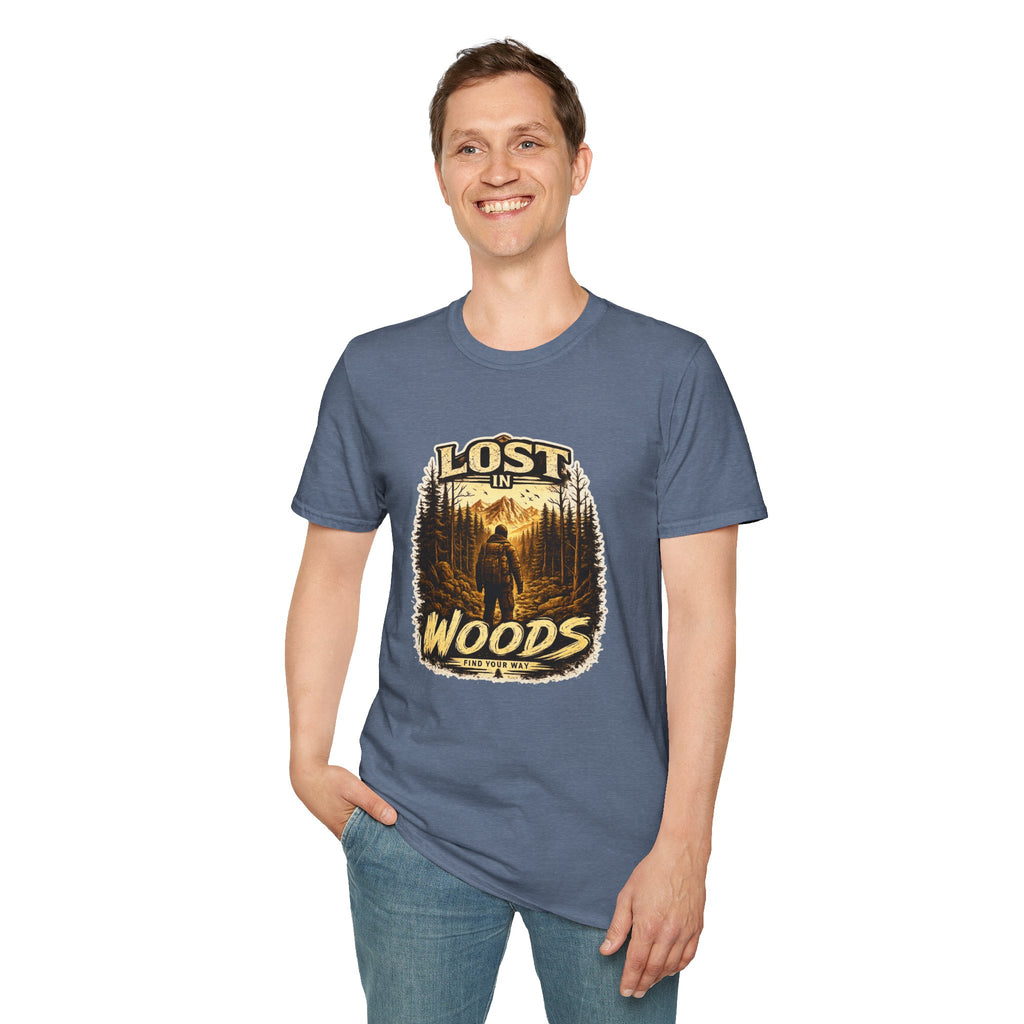 Lost in Woods Shirt | Vintage Forest Graphic Tee | Hiking Nature T-Shirt