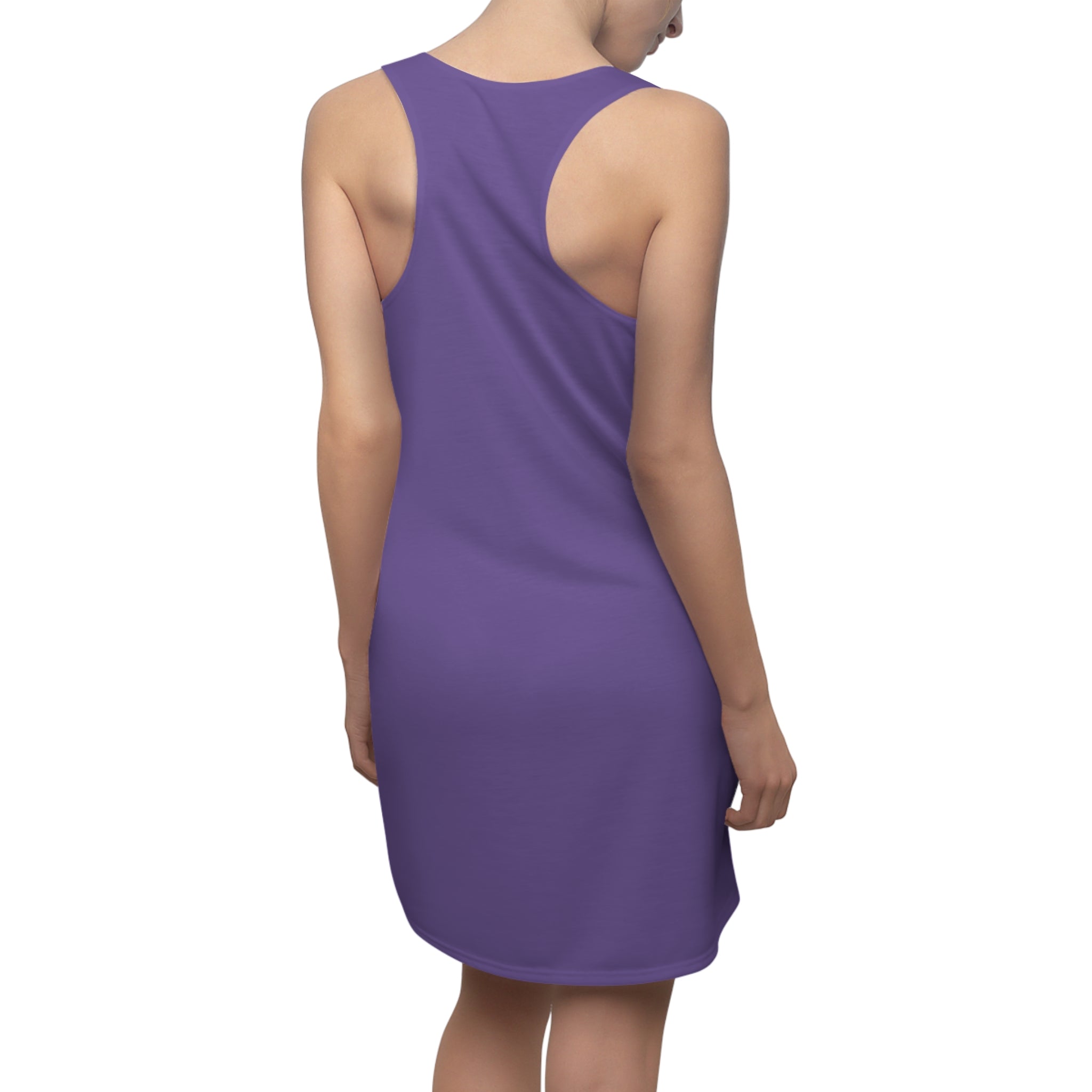 Galaxy Muse Racerback Dress — Vibrant Cosmic Art Women's Dress