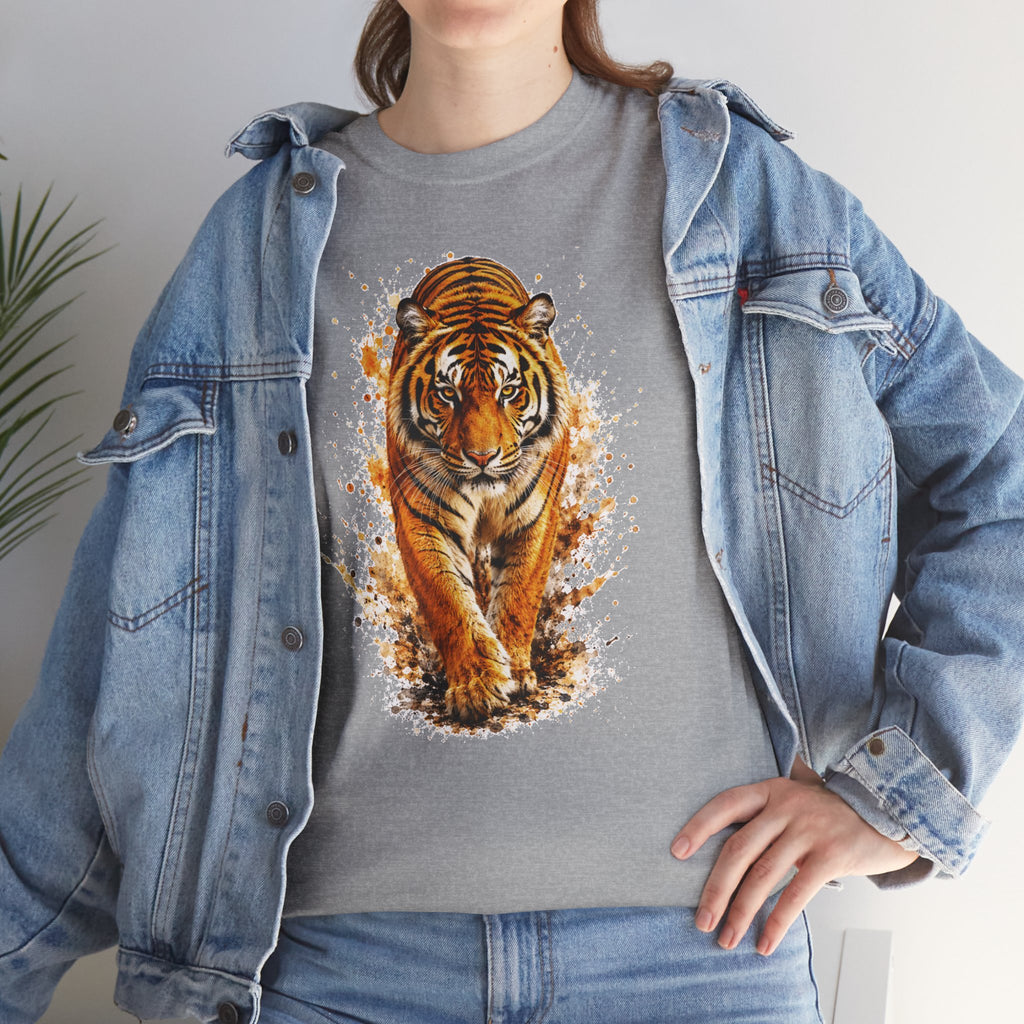 Majestic Tiger T-Shirt, Watercolor Tiger Graphic Tee, Unisex Wildlife Shirt, Tiger Lover Gift, Animal Art Tee