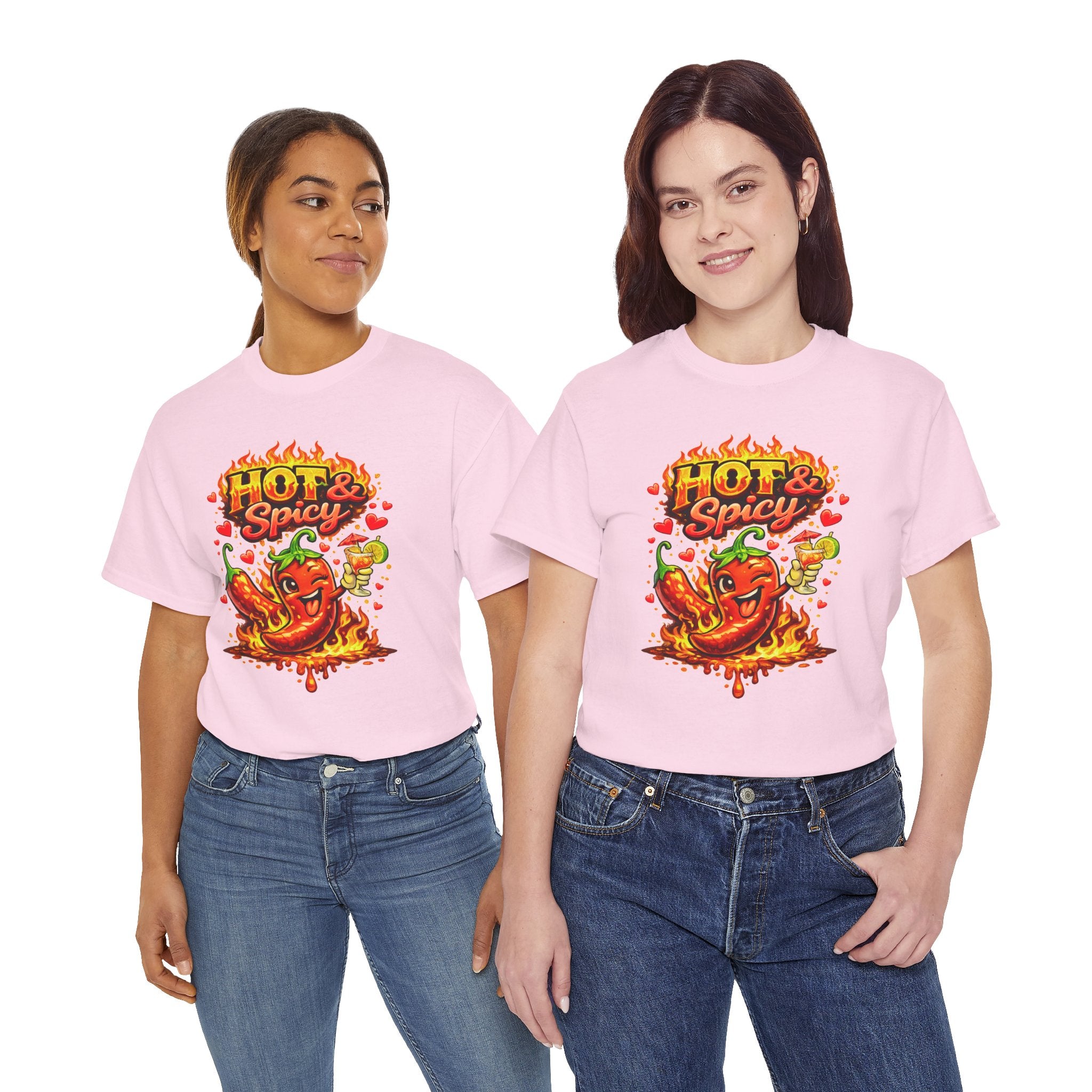 Hot & Spicy Pepper Shirt, Funny Chili Graphic Tee, Cute Food Lover T-Shirt, Spicy Gift