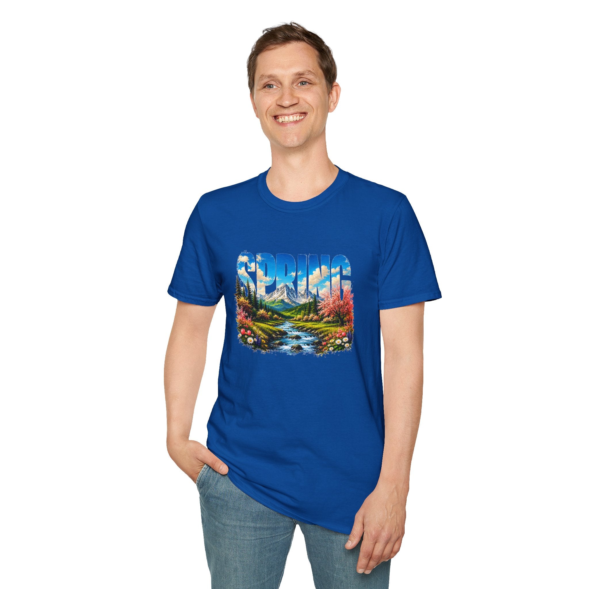 Spring Mountain T Shirt Scenic Landscape Tee