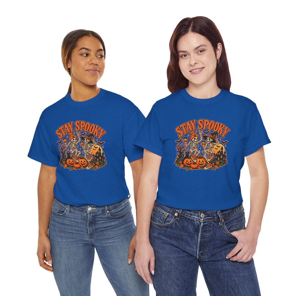 Stay Spooky Halloween Shirt | Dancing Skeleton Pumpkin Graphic Tee