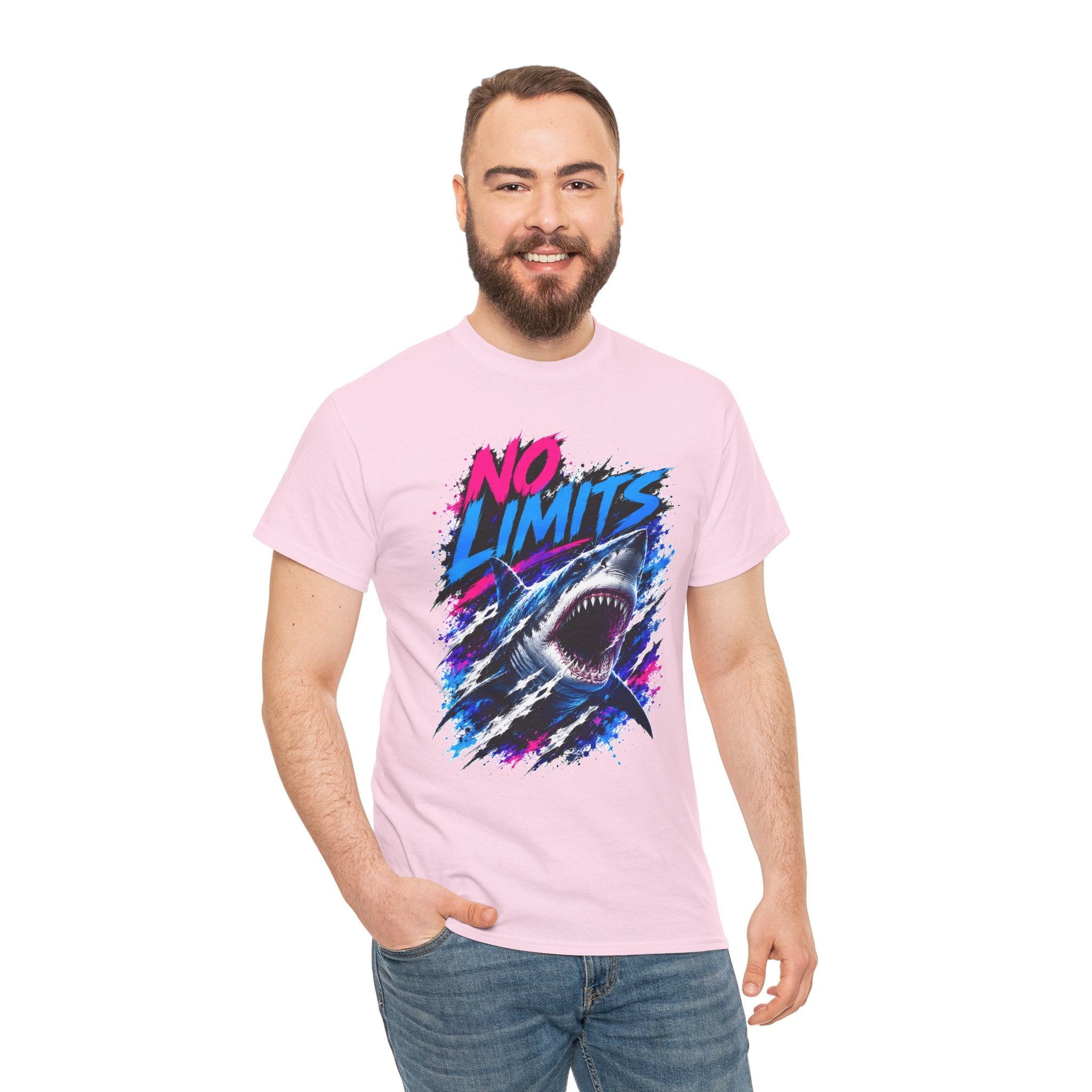 No Limits Shark T-Shirt | Great White Shark Graphic Tee | Unisex Streetwear Shirt | Ocean Lover Gift | Bold Shark Art Tee