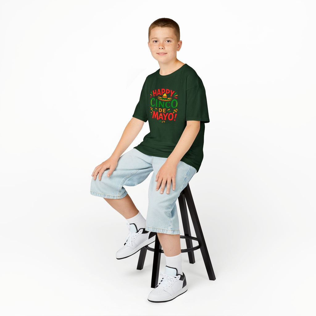 Kids "Happy Cinco de Mayo!" Tee — Festive Mexican Holiday Shirt
