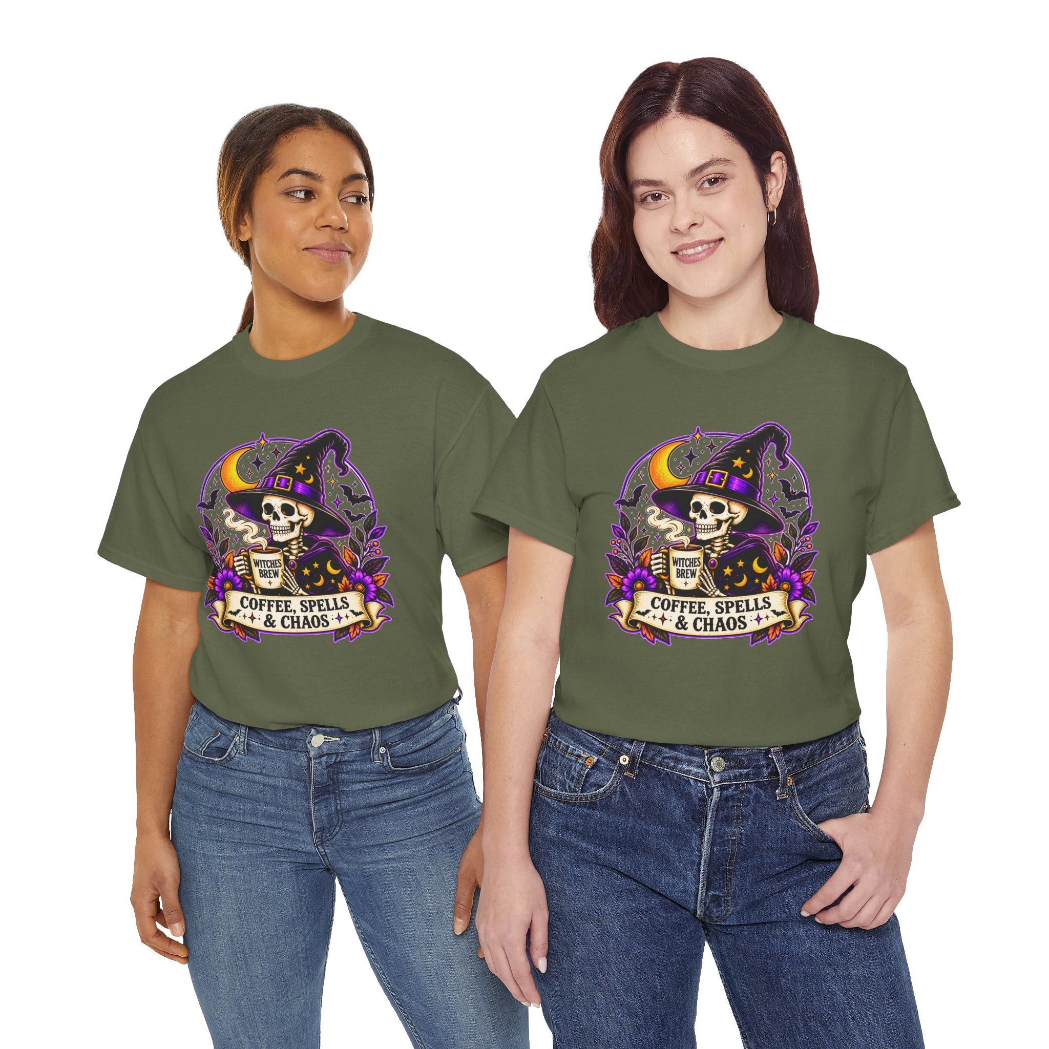 Halloween Skeleton Witch Shirt | Spooky Graphic Tee
