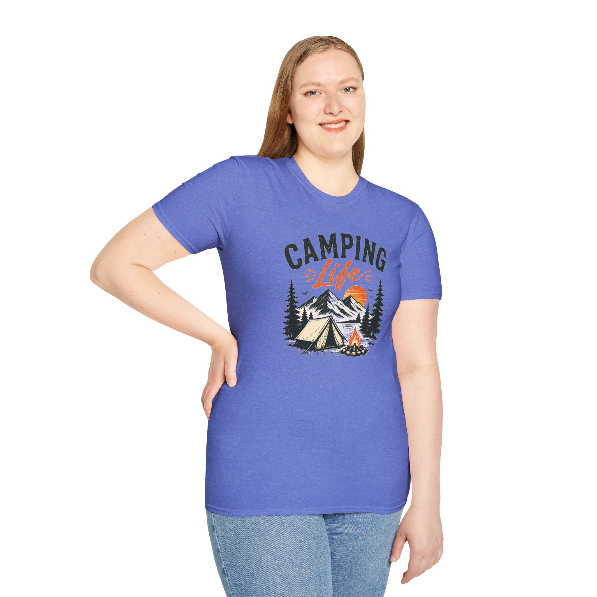Camping Life T-Shirt — Vintage Tent & Campfire Outdoor Tee
