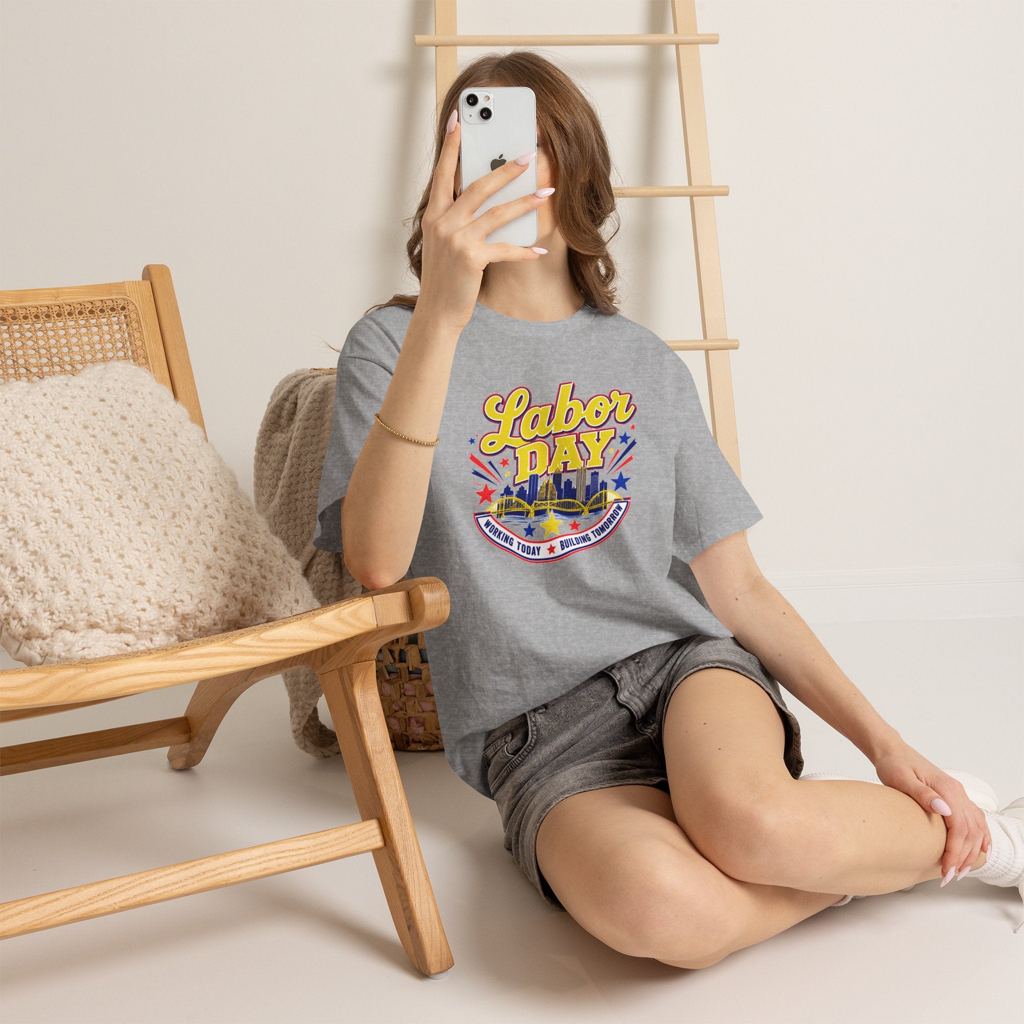 Labor Day Shirt, Retro Patriotic Tee, Vintage Labor Day T-Shirt, USA Stars and Stripes Shirt, American Worker Gift