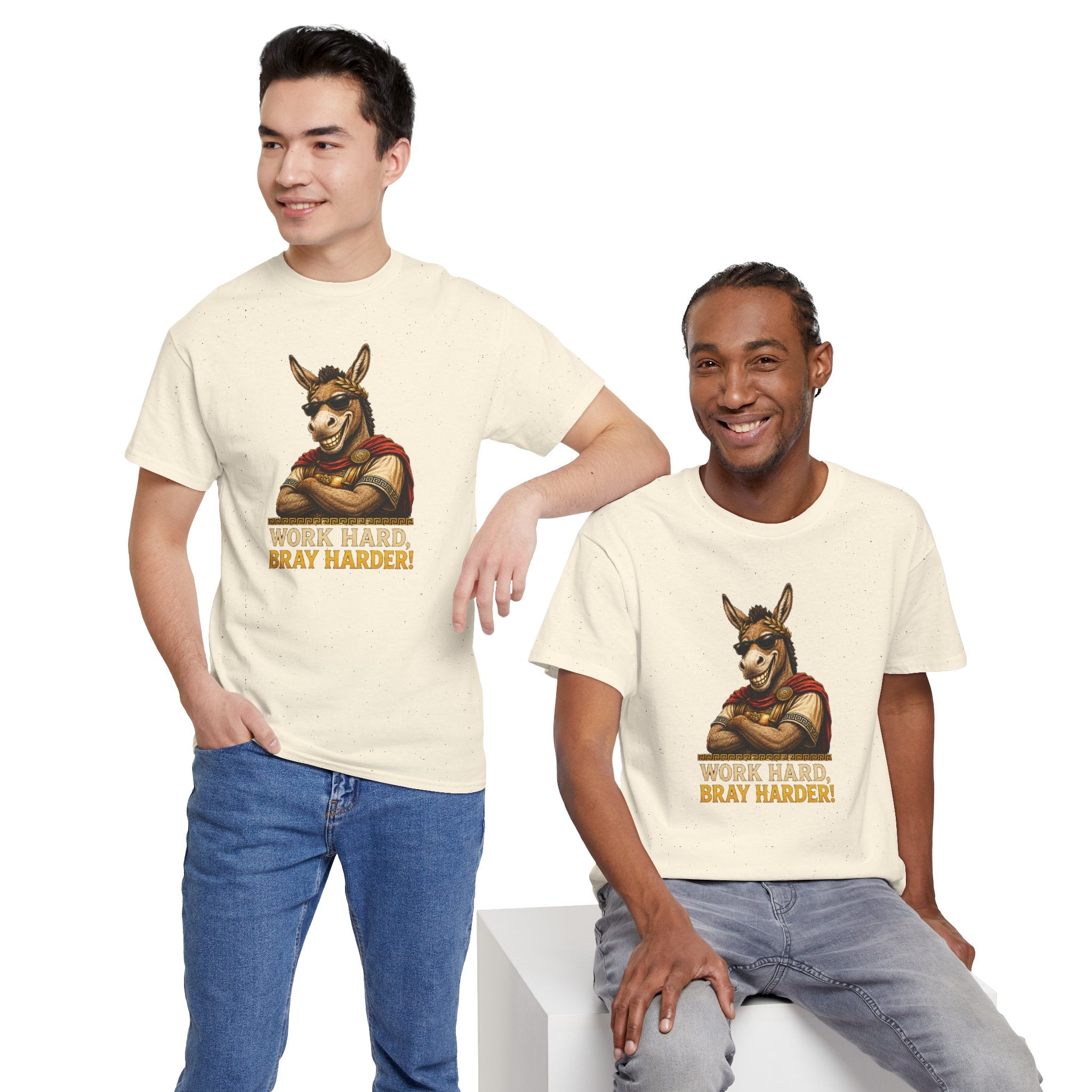 Work Hard Bray Harder T‑Shirt — Funny Donkey Motivational Tee