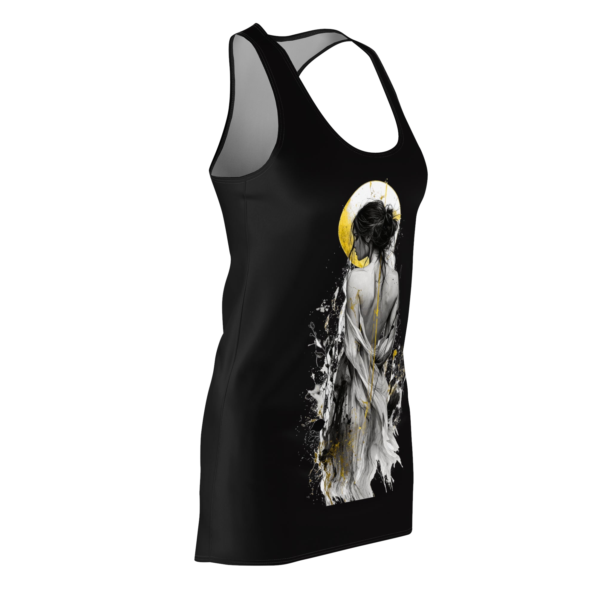 Boho Aesthetic Dress | Minimalist Female Art T-Shirt Dress