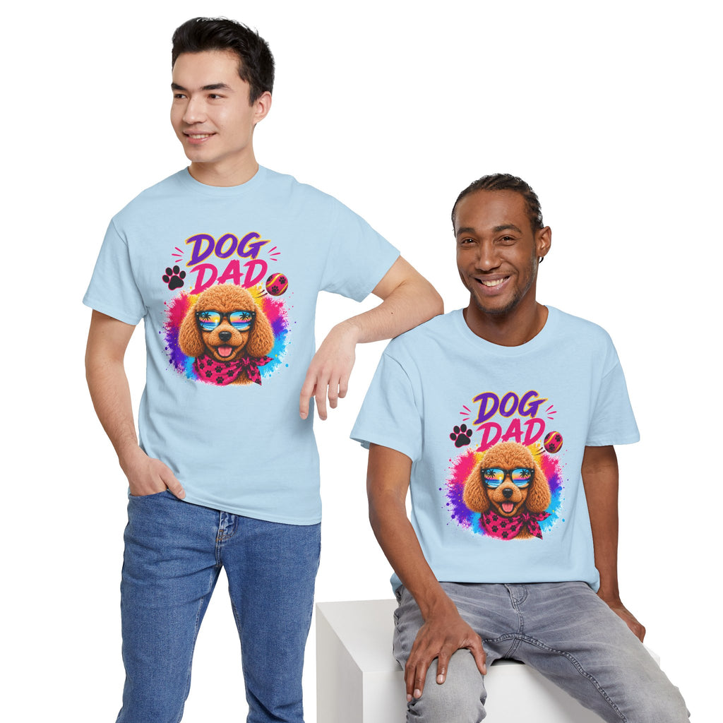 Dog Dad Poodle T-Shirt | Funny Dog Dad Gift | Colorful Retro Poodle Shirt | Dog Lover Gift | Unisex Graphic Tee
