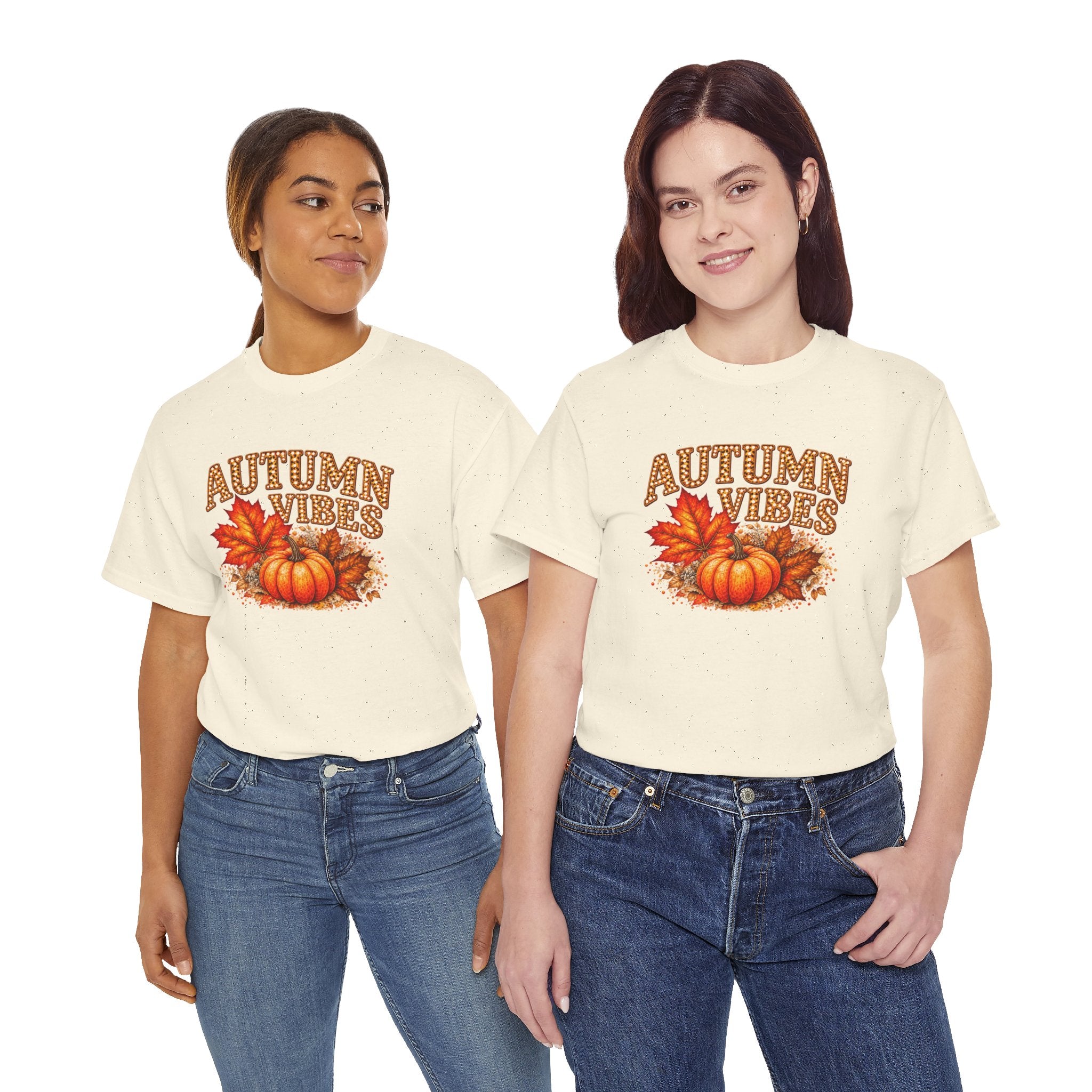 Autumn Vibes Pumpkin T-Shirt, Fall Leaves Graphic Tee, Cozy Fall Shirt, Thanksgiving Season Top